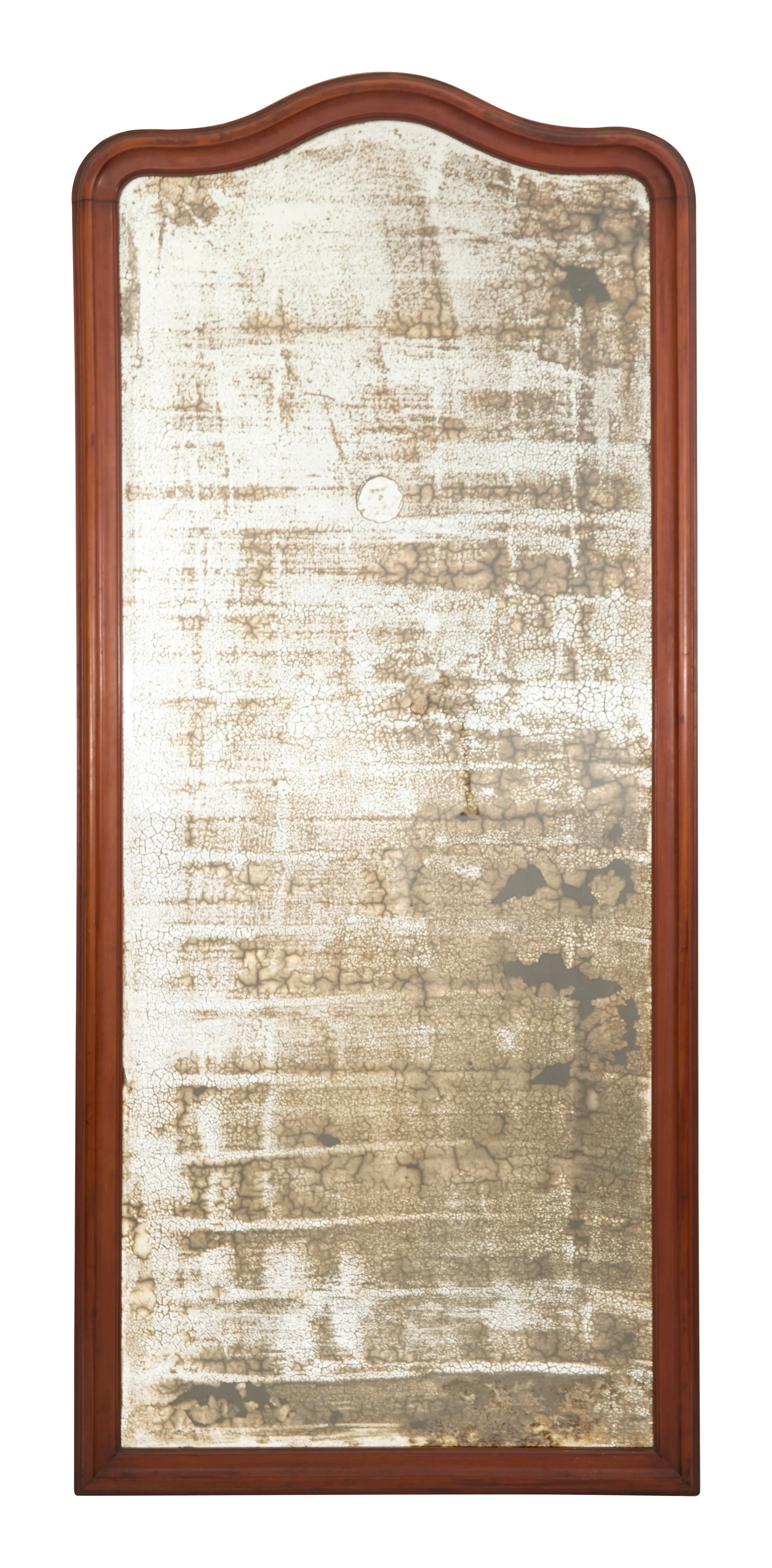 Antique Floor Mirror - Patinaed Wood image