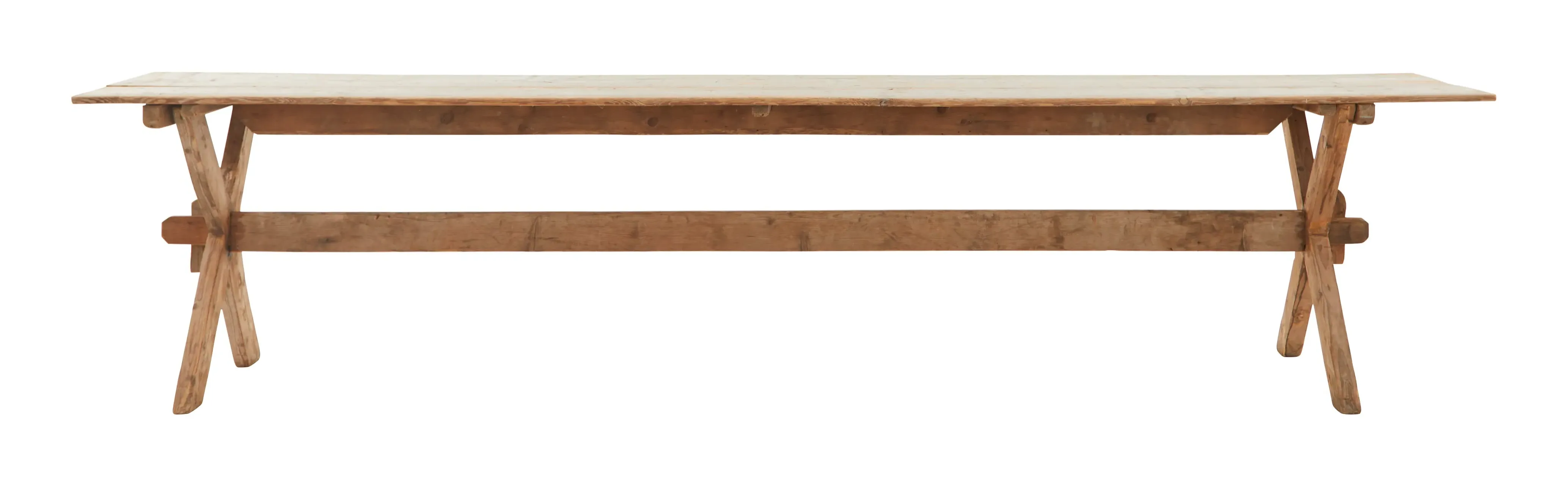 Antique Harvest Table - Weathered Wood image