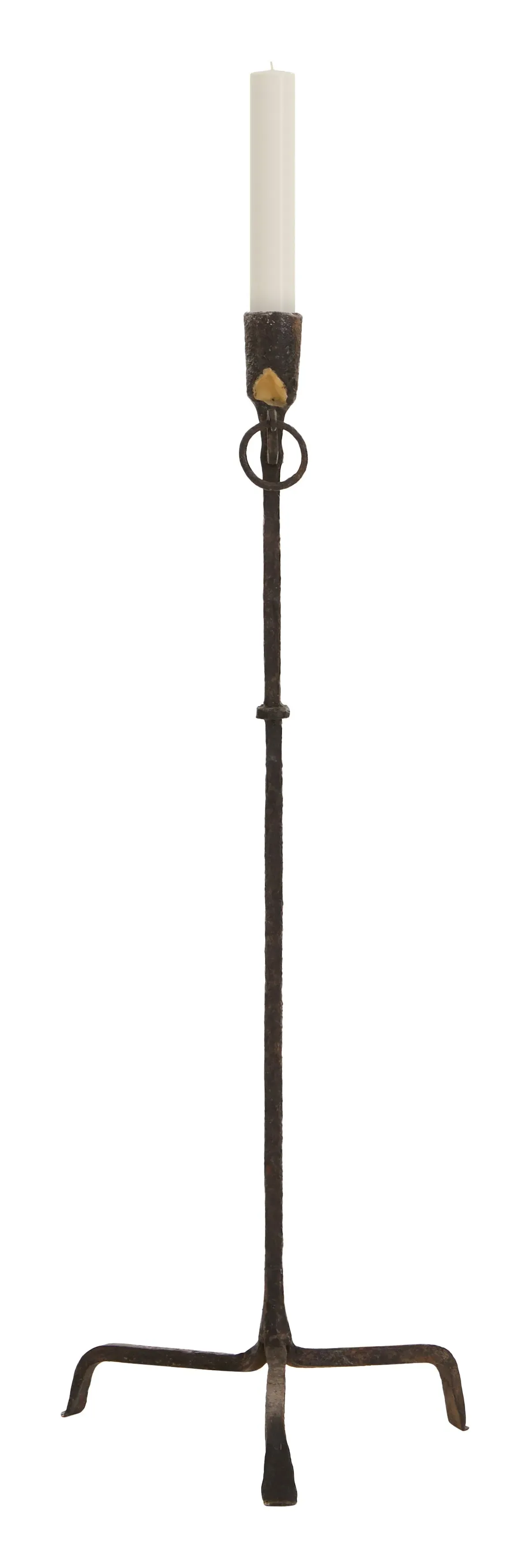 Antique Iron Candlestick - Patinated Iron image