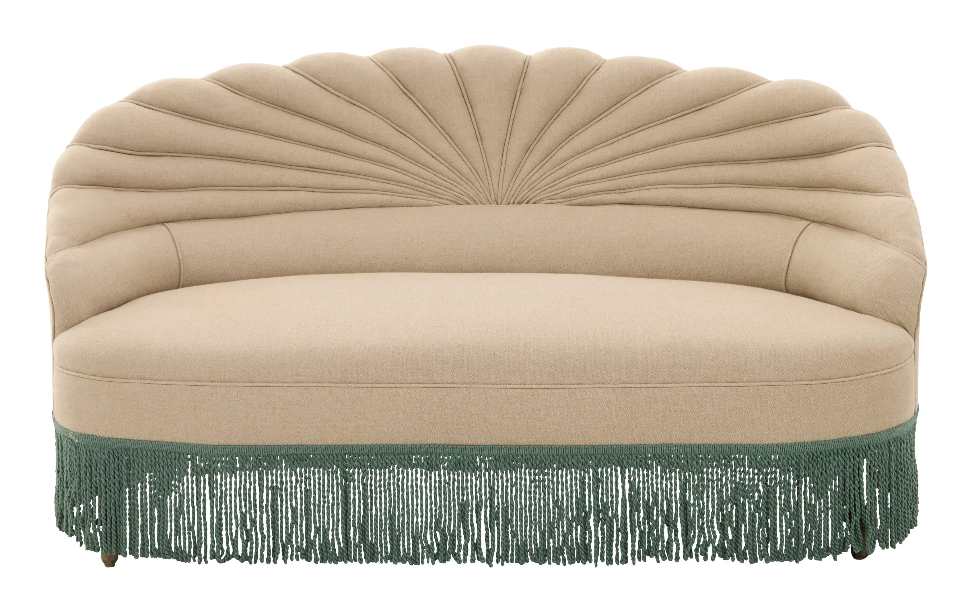 Antique Italian Linen Settee image