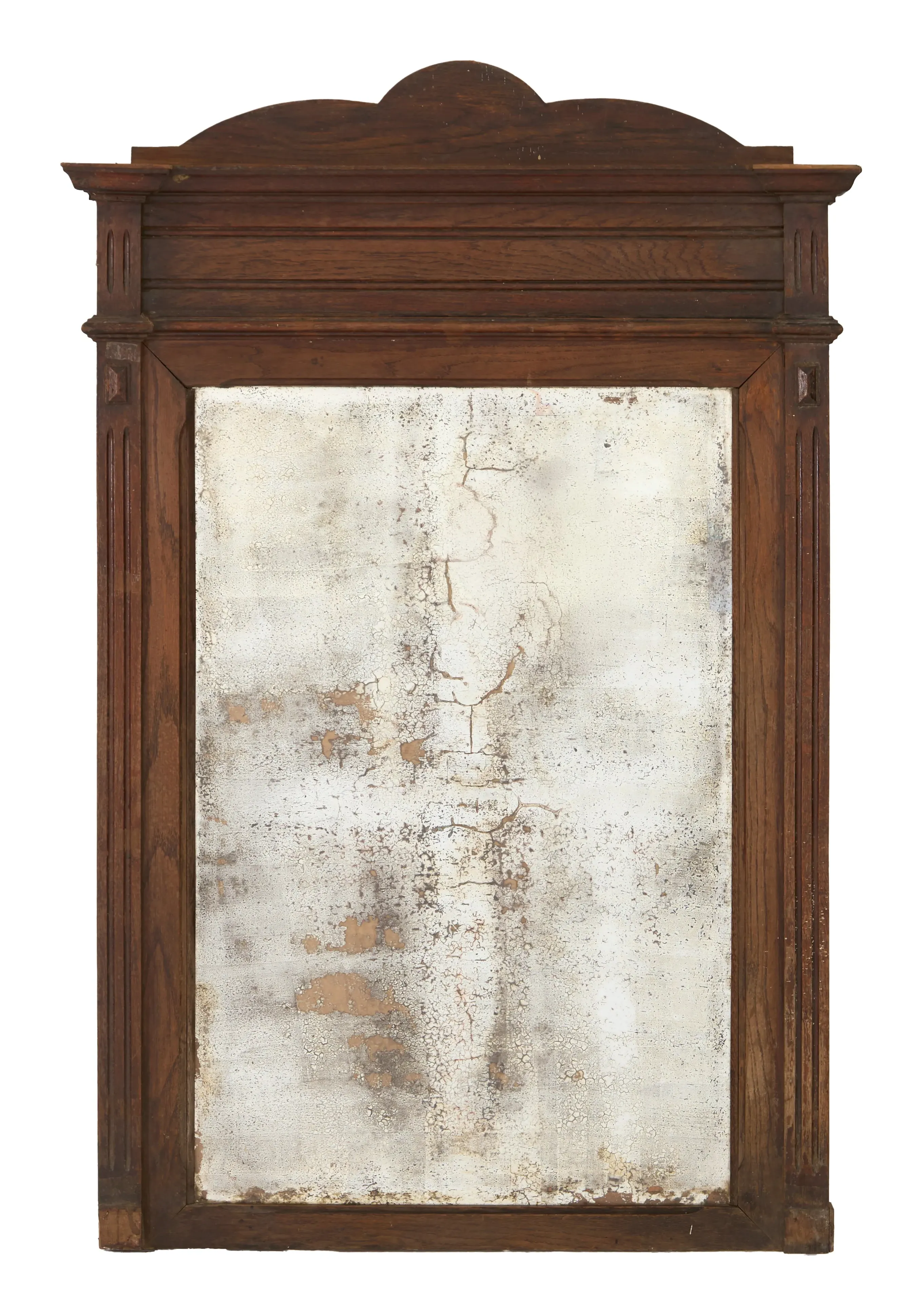 Antique Wood Mirror - Weathered Wood
