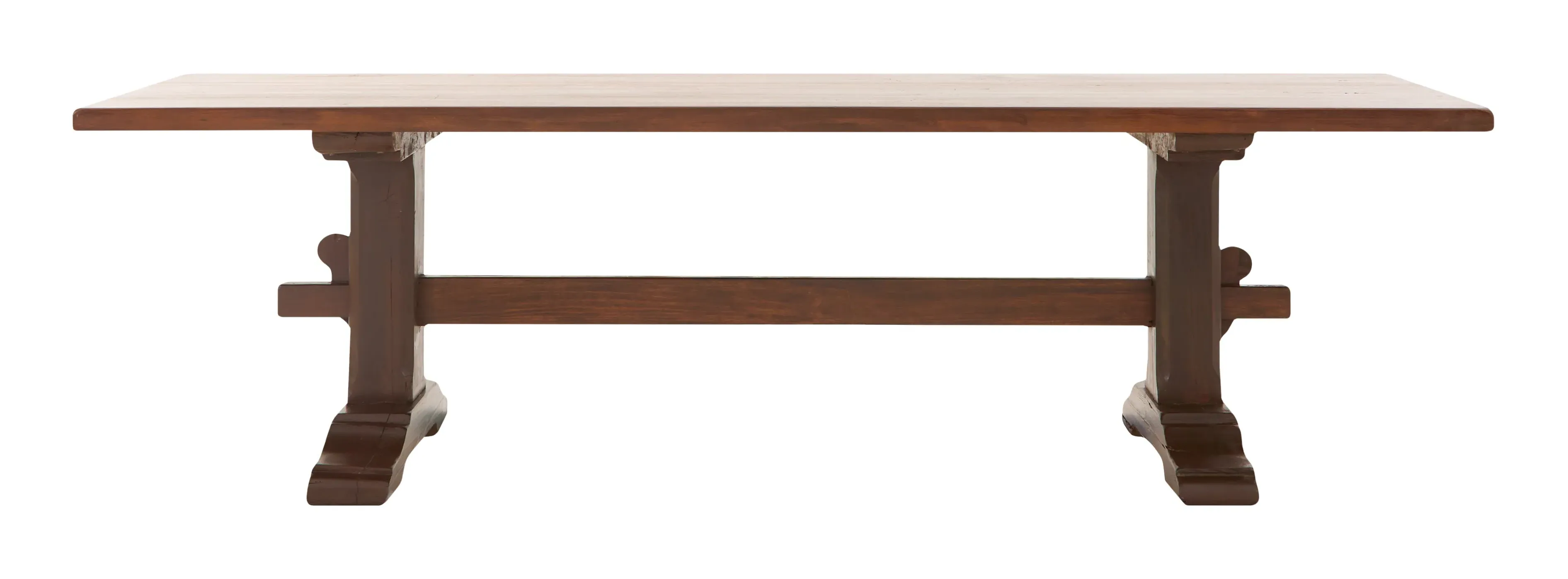 Antique Wood Trestle Table image