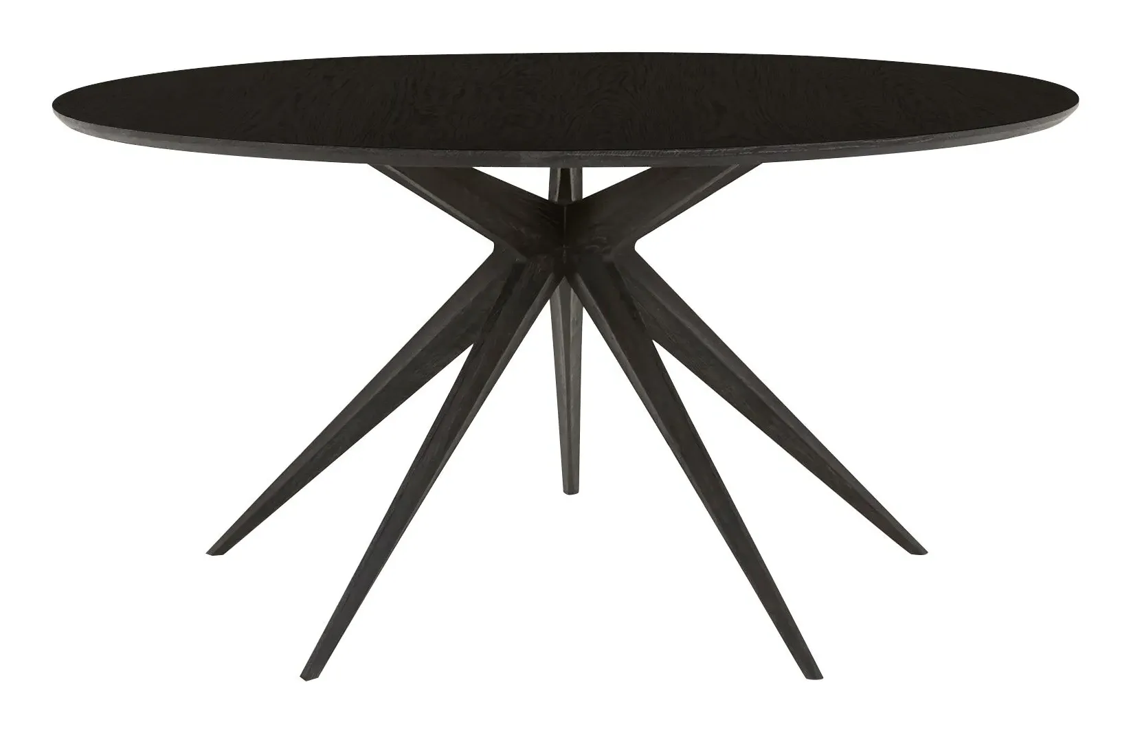 Asha Round Dining Table - Black, Oak image