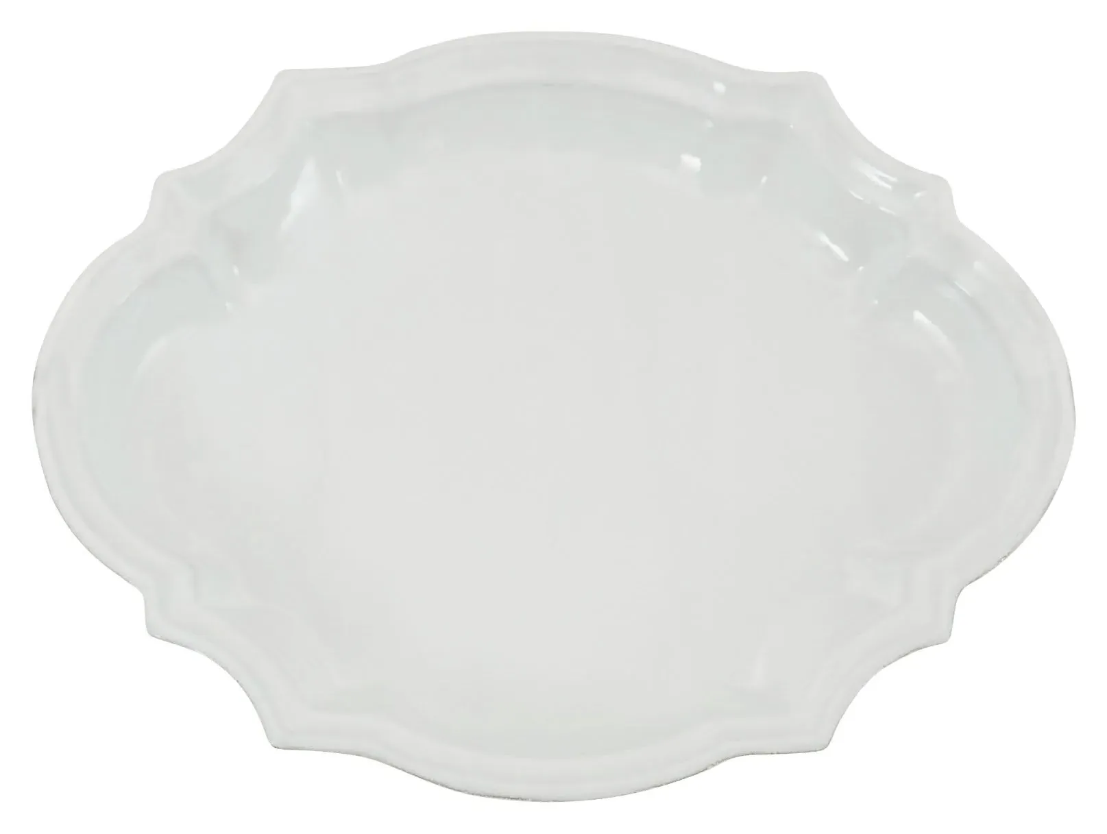 Astier de Villatte Cambridge Platter - White, Terracotta image