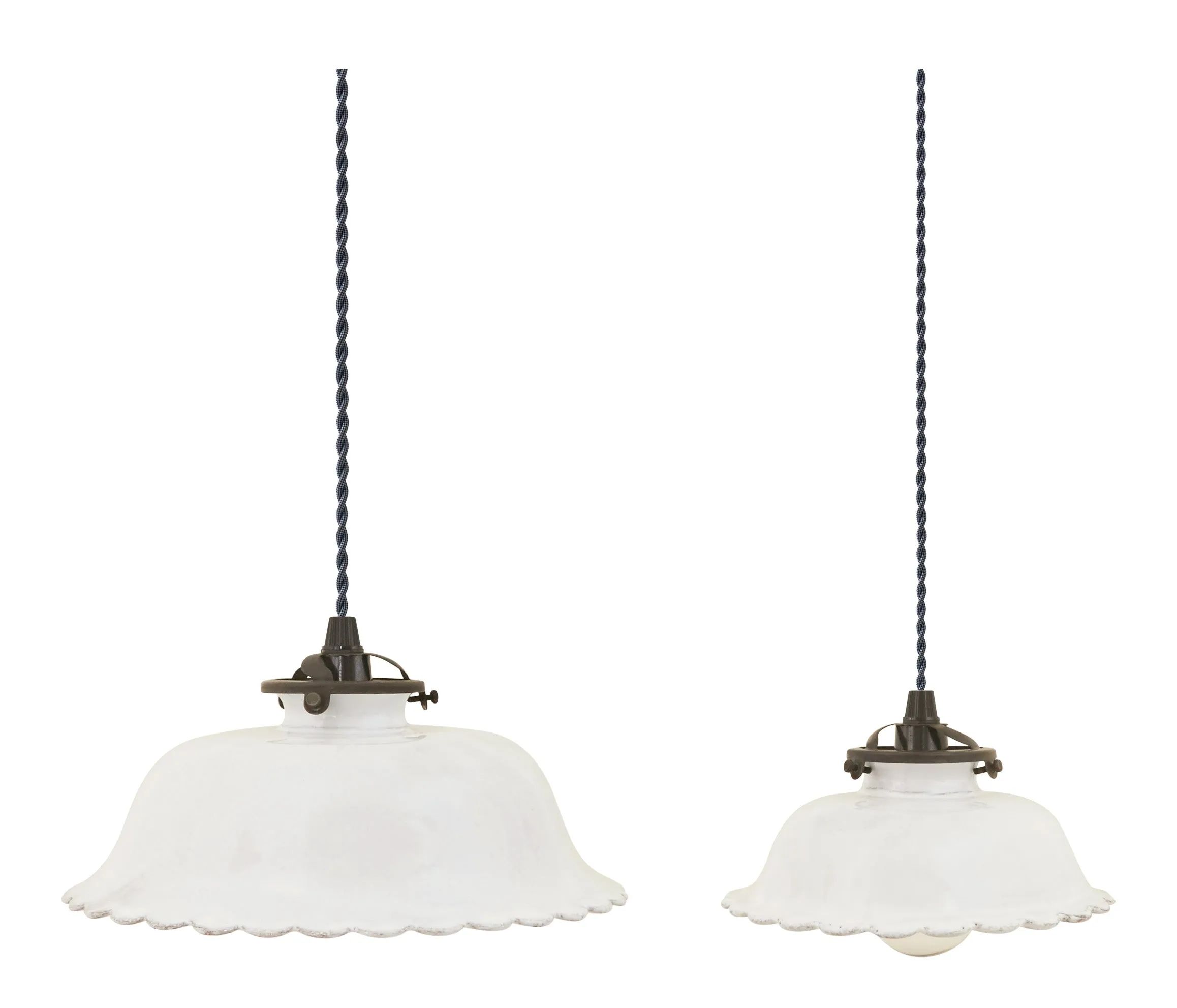 Astier de Villatte Daisy Large Pendant Light - White, Terracotta