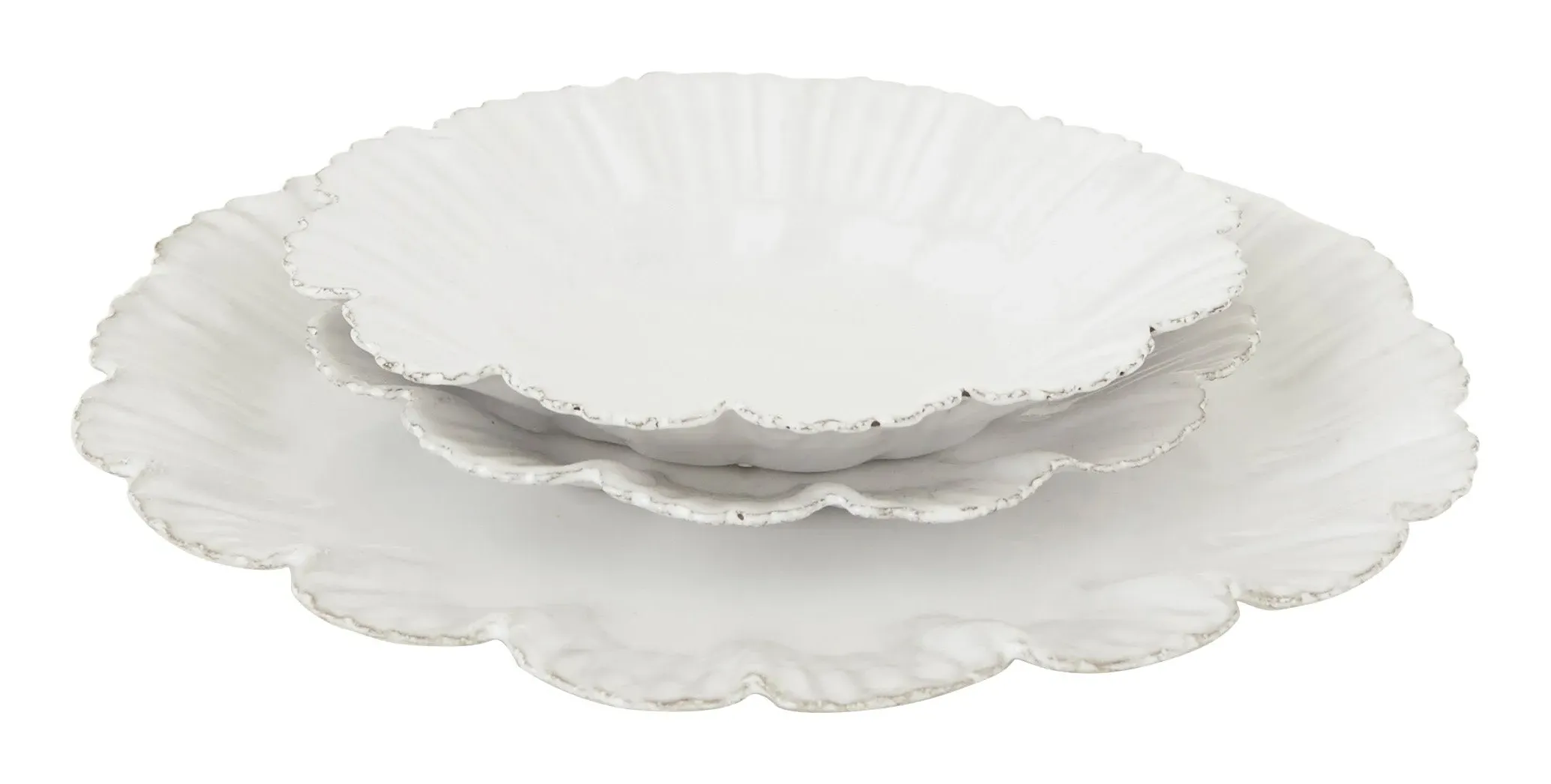 Astier de Villatte Drape Dishes - White, Terracotta
