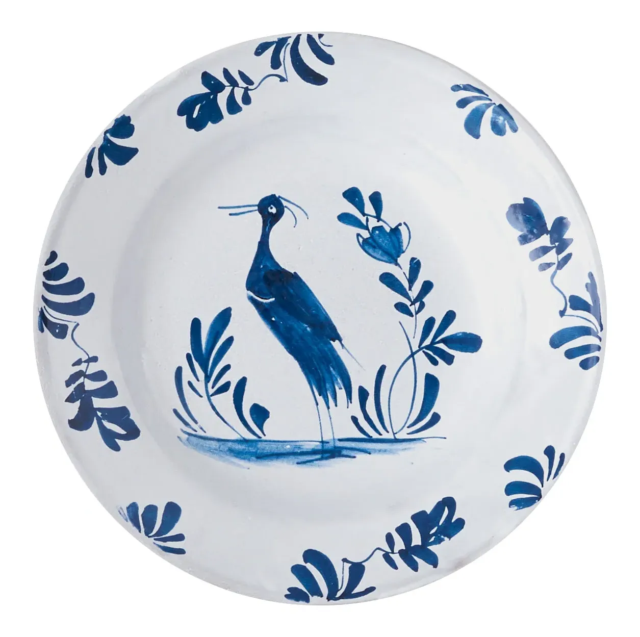 Astier de Villatte Heron Soup Plate - White, Terracotta