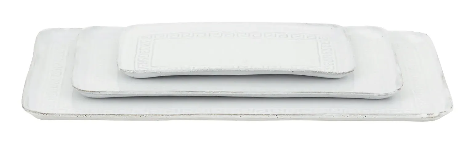 Astier de Villatte Labyrinthe Serveware - White, Terracotta image