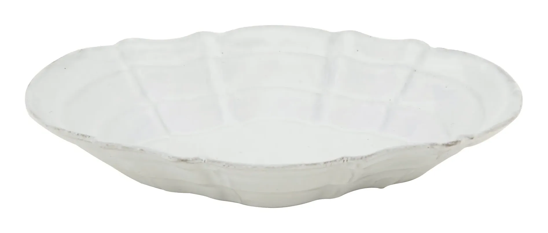 Astier de Villatte Rome Soup Plate - White, Terracotta image