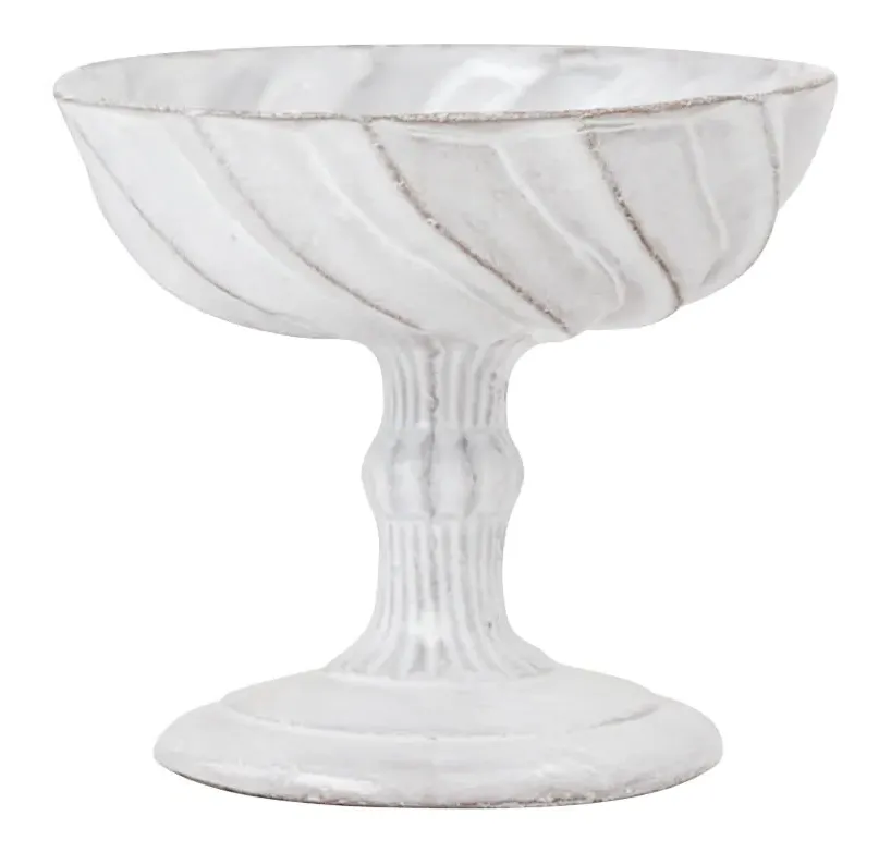 Astier de Villatte Tom Bowl on Stand - White, Terracotta