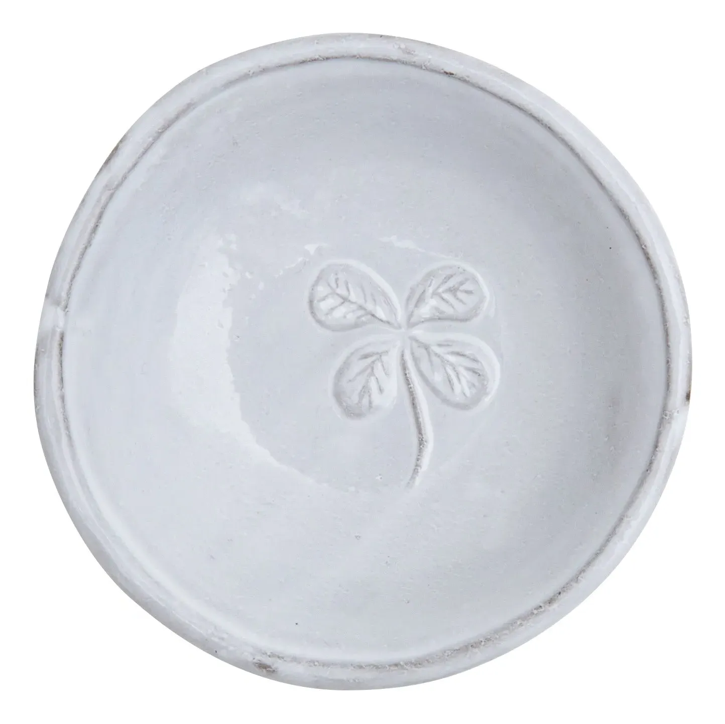 Astier de Villatte Trèfles Dish - White, Terracotta