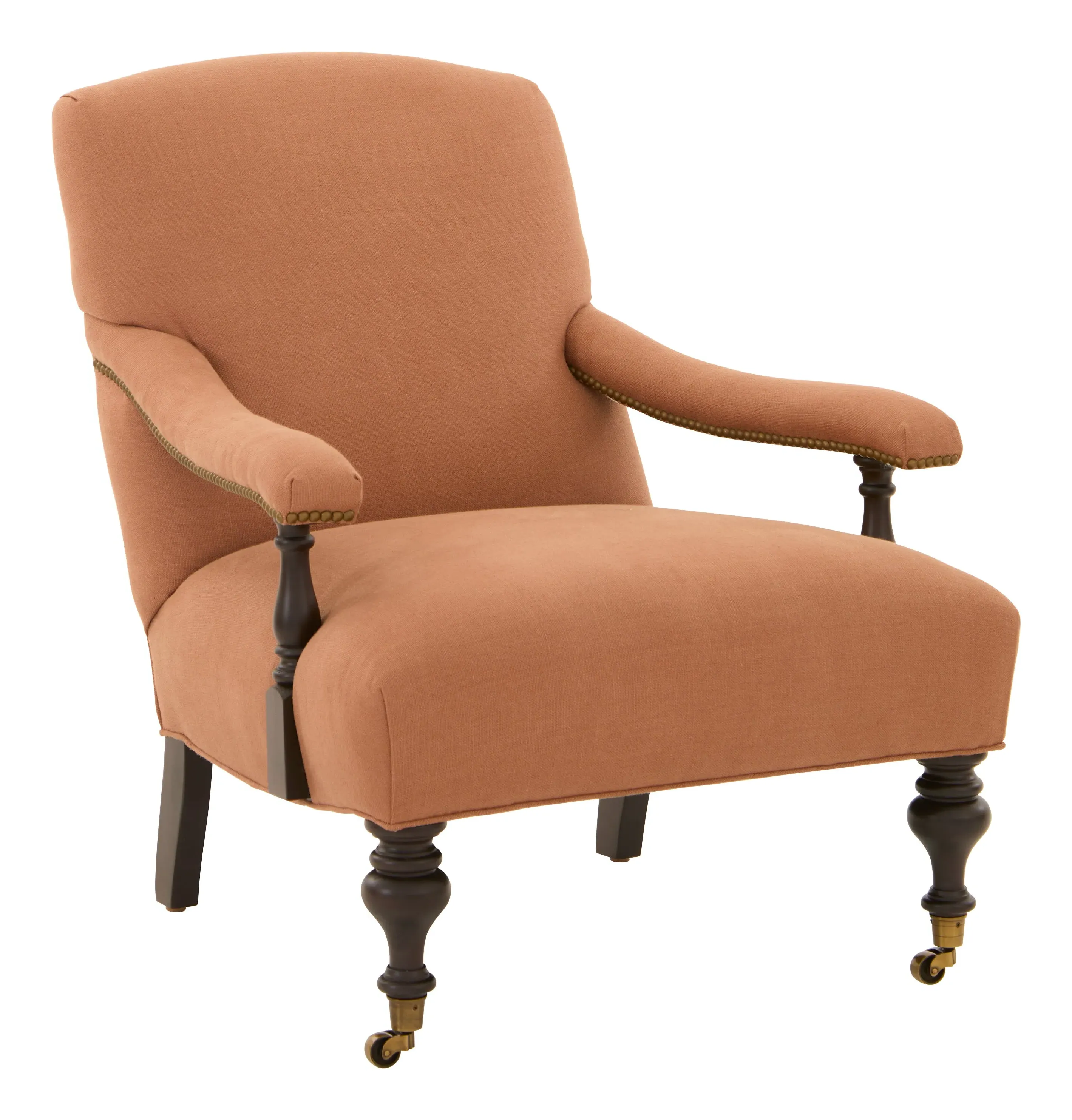 Beckett Armchair with Casters - Clay, Linen image