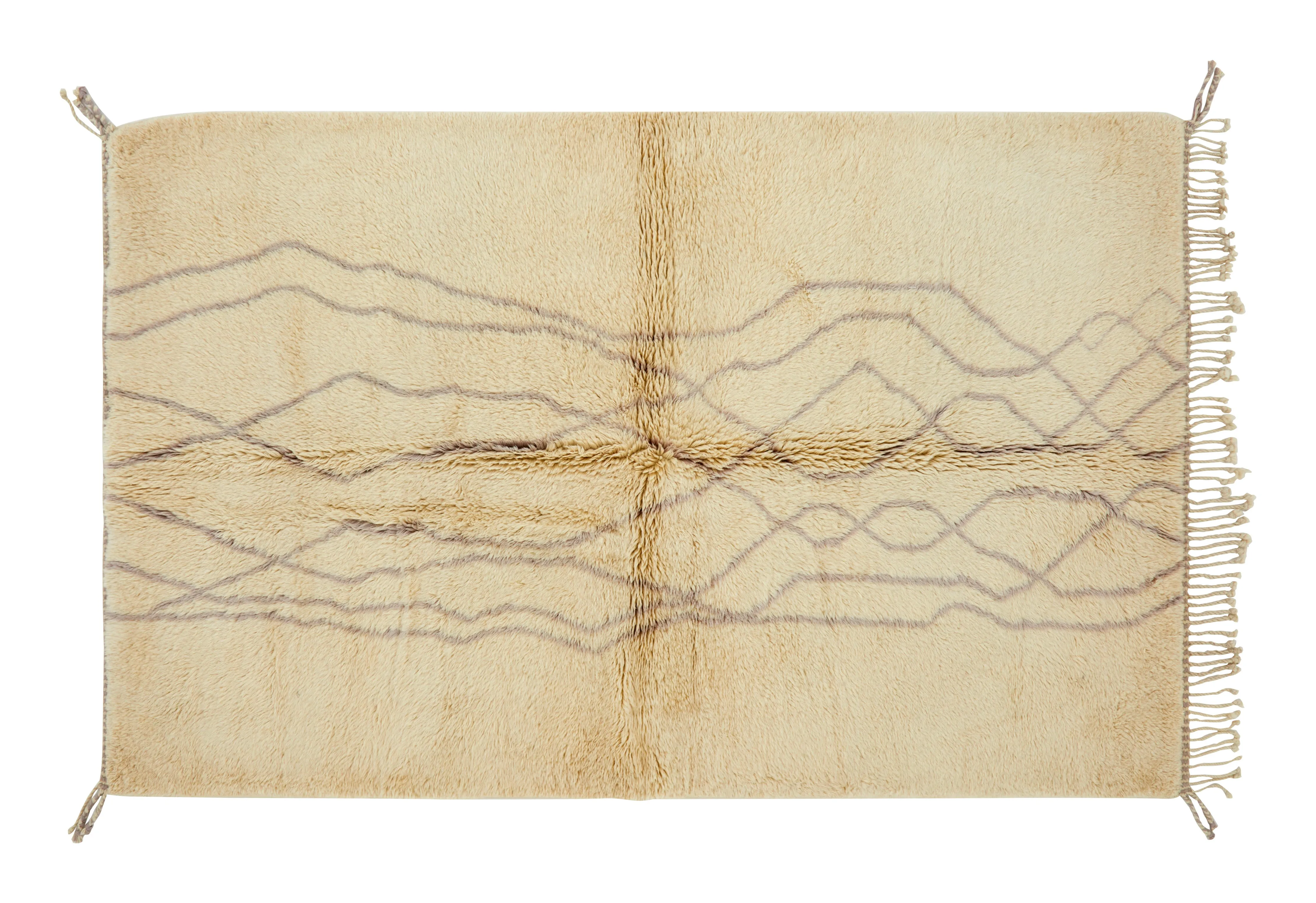 Beni Ourain Large Area Rug - Sheep's Wool