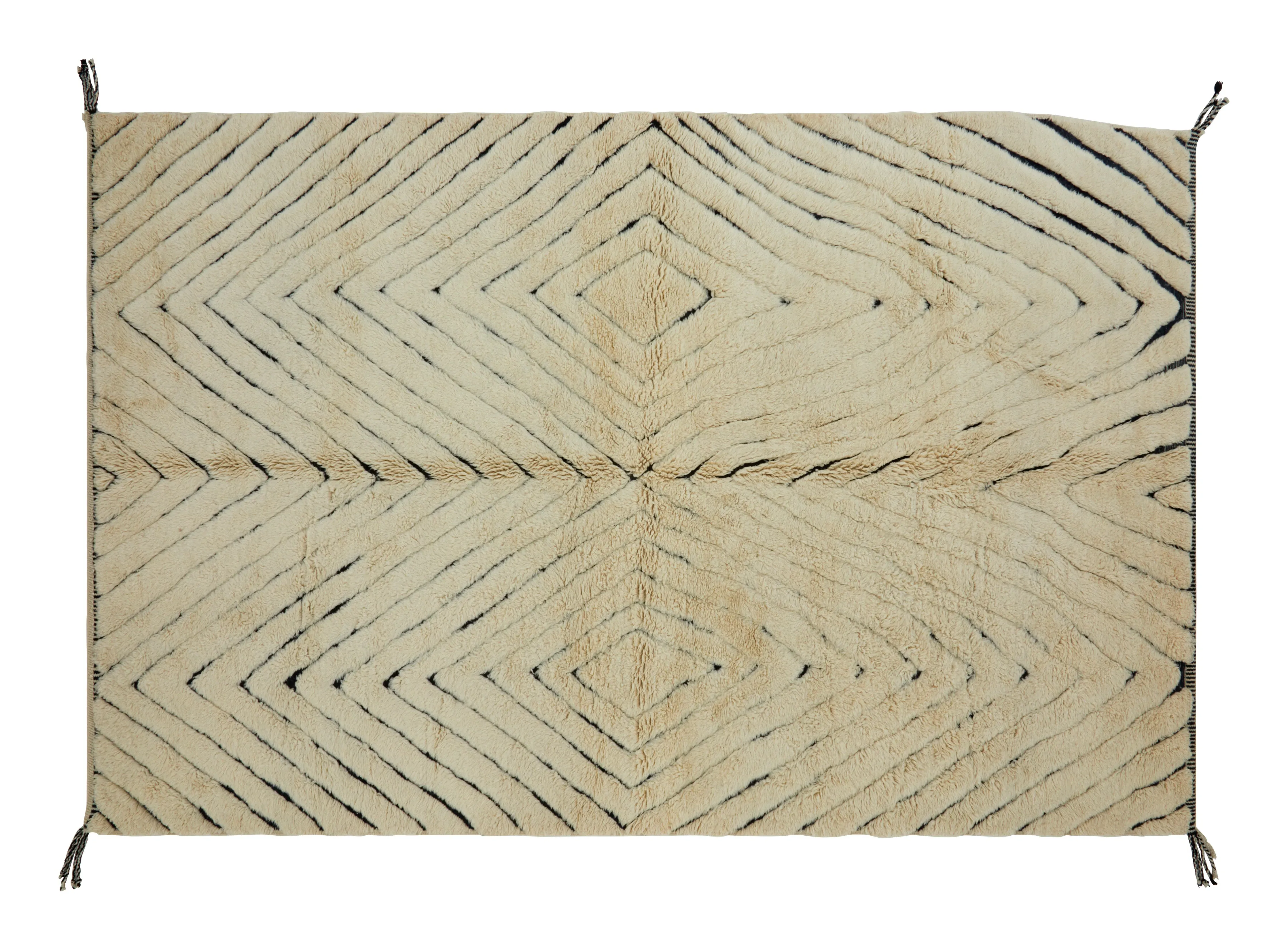 Beni Ourain Large Area Rug - Sheep's Wool