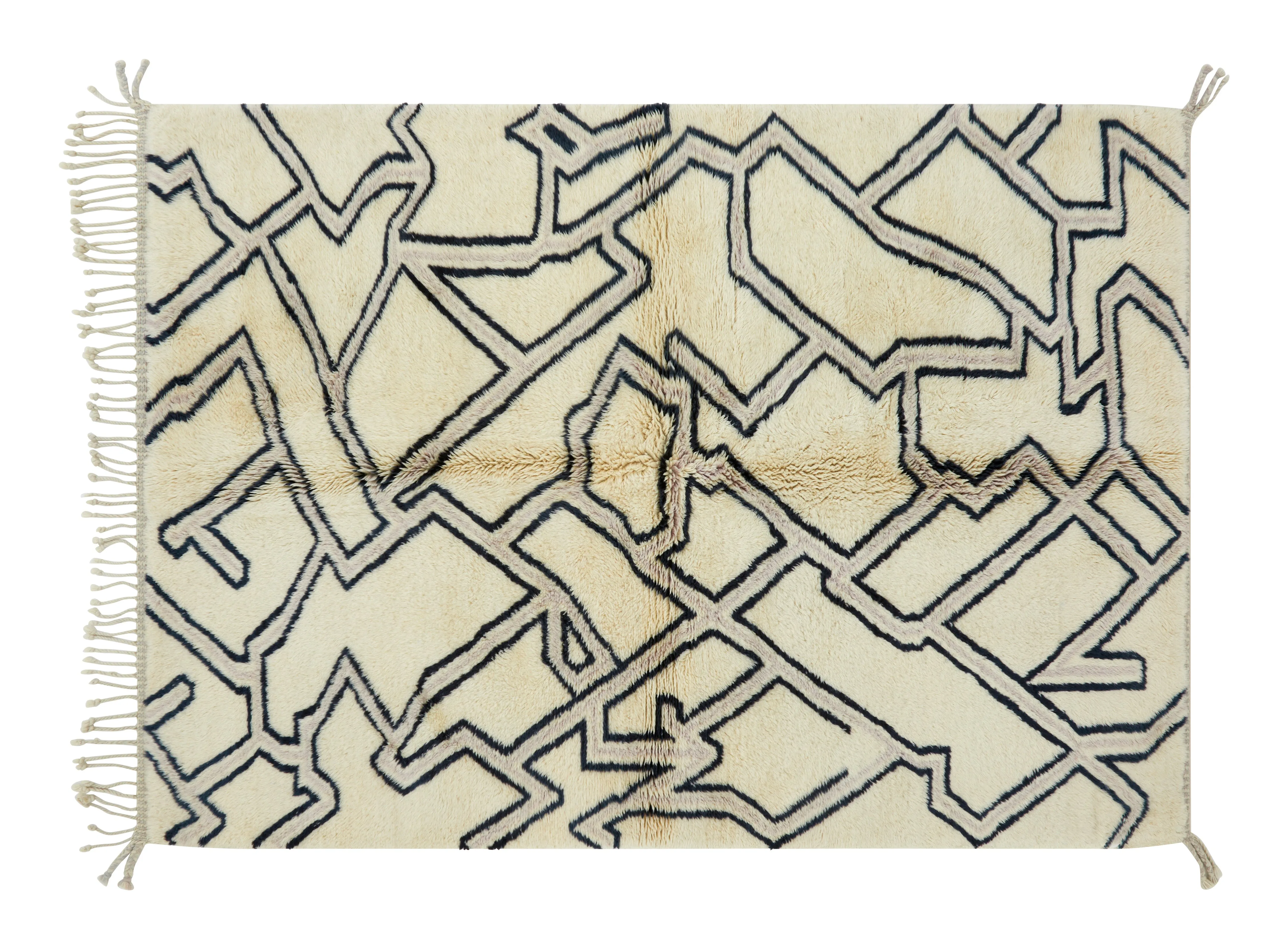 Beni Ourain Large Area Rug - Sheep's Wool