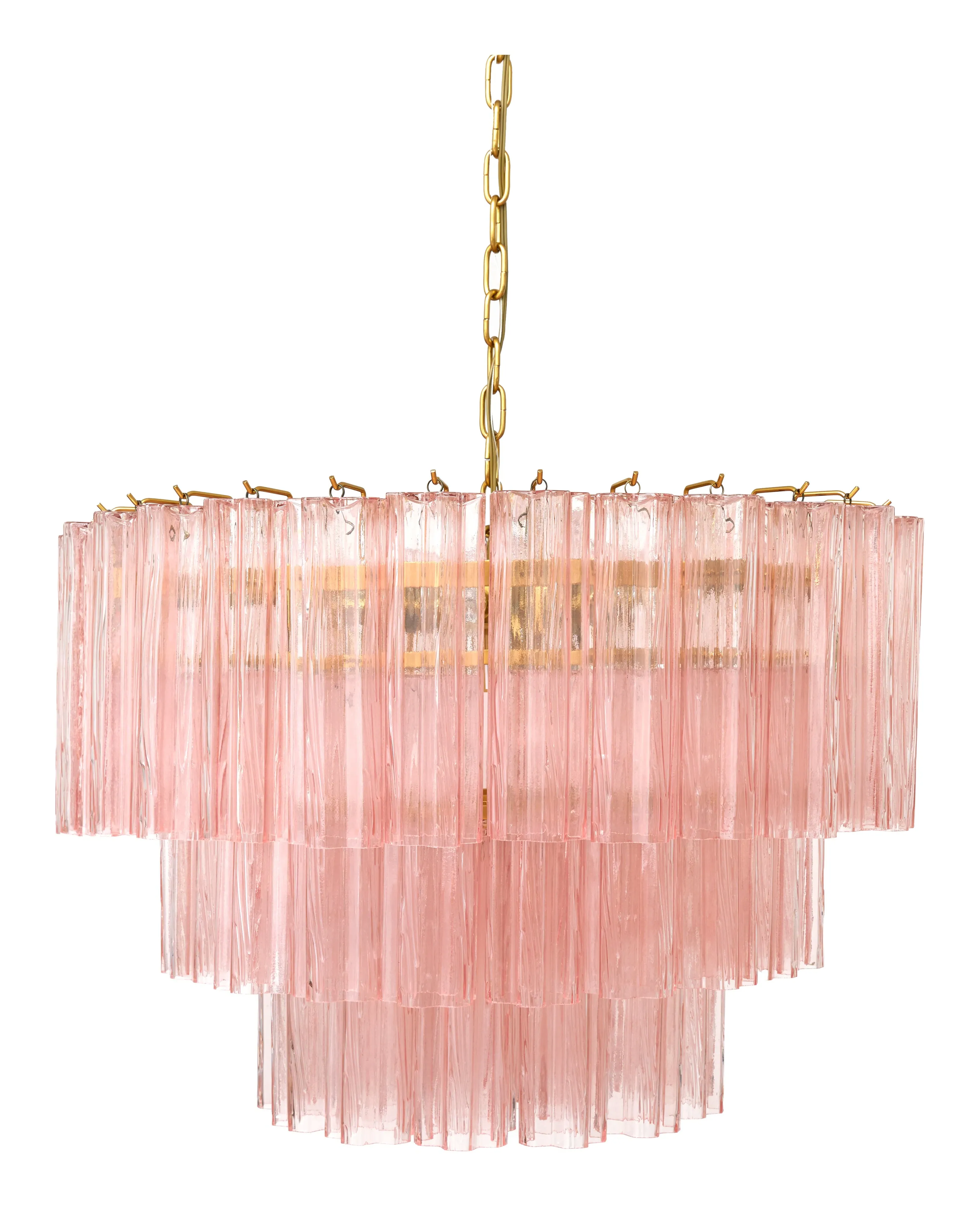 Brahms 3-Tier Chandelier - Rose, Glass