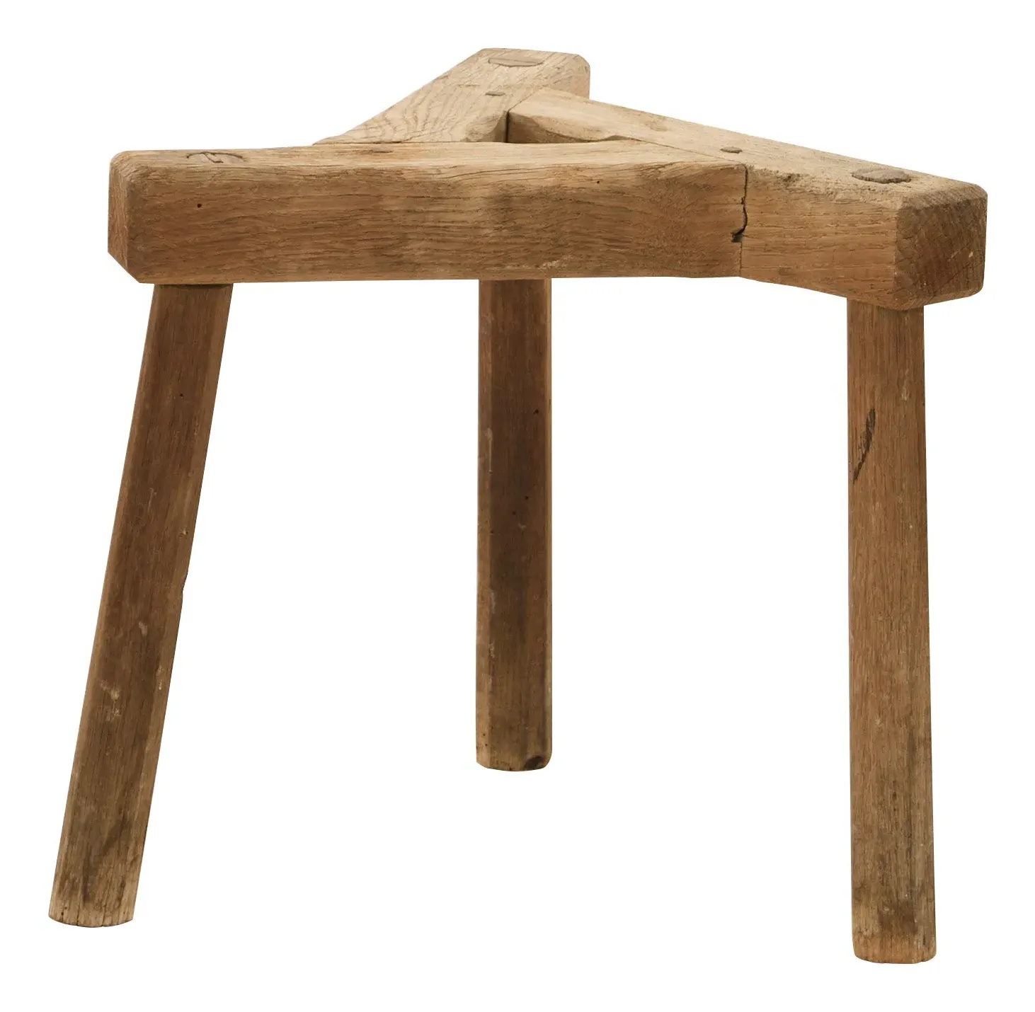 Brutalist Wood Stool - Patina Finish image