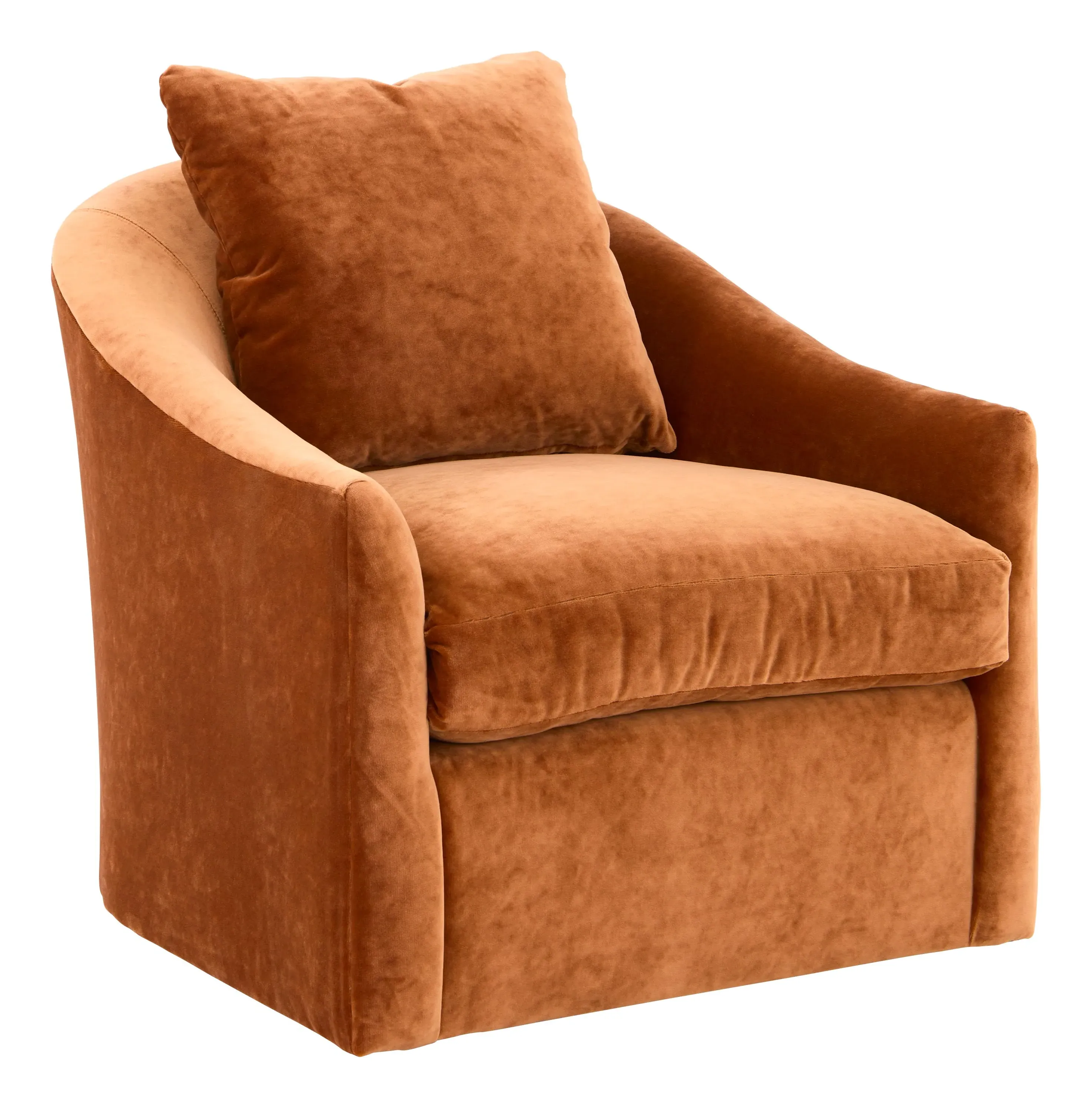 Carrington Swivel Chair - Copper, Velvet image