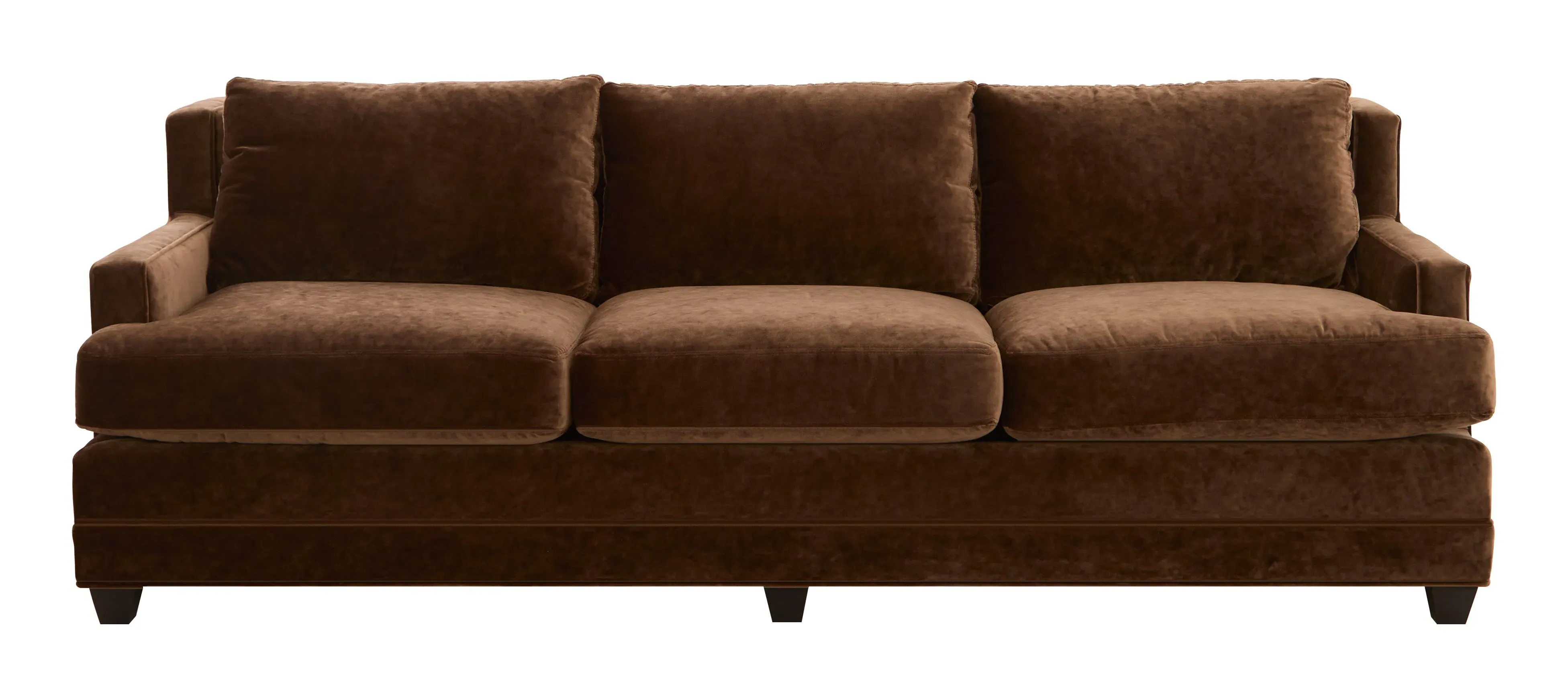 Charleston 3-Seater Sofa - Brown, Velvet image