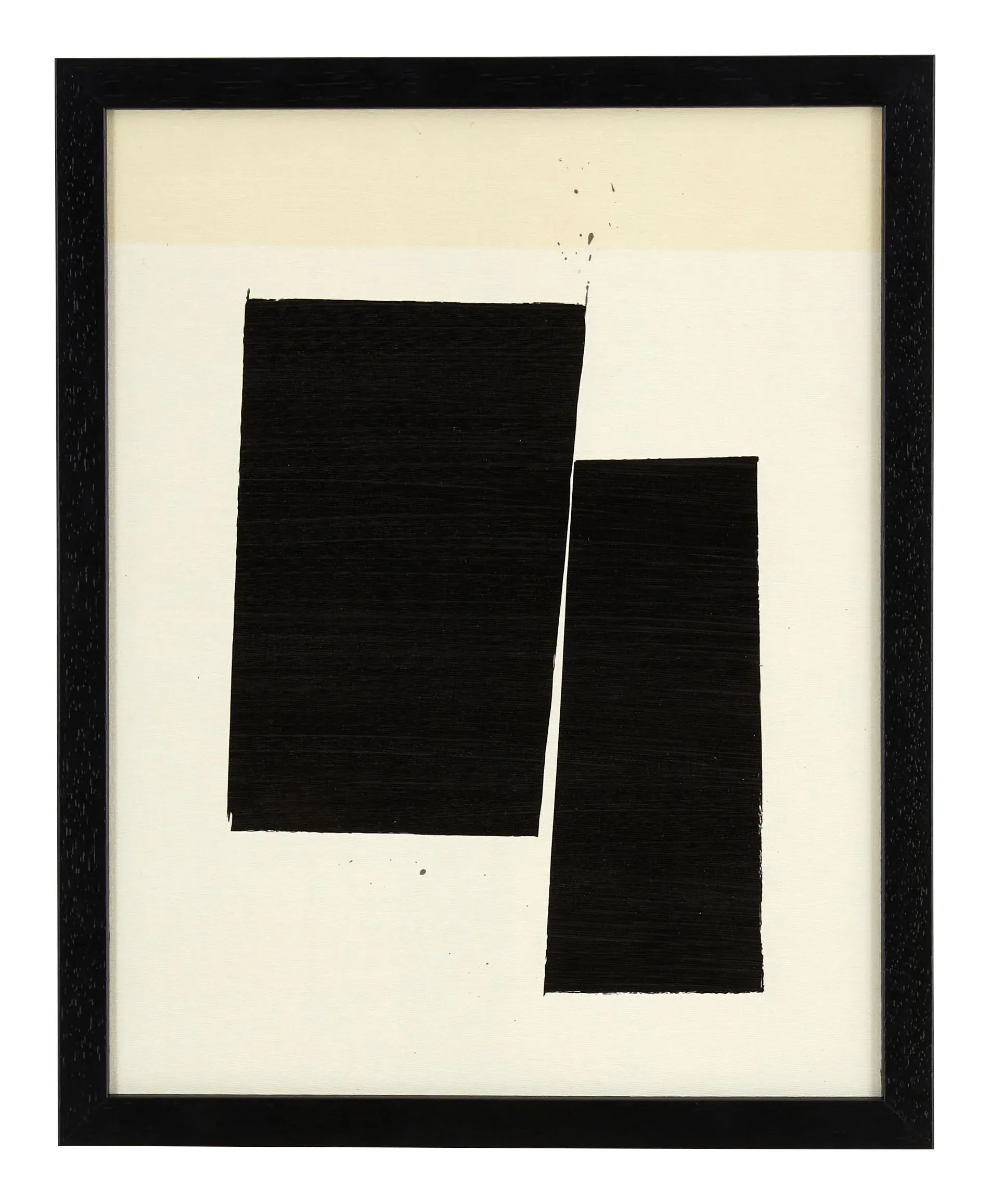 Chasm Print III Framed Wall Art - Black, Wood