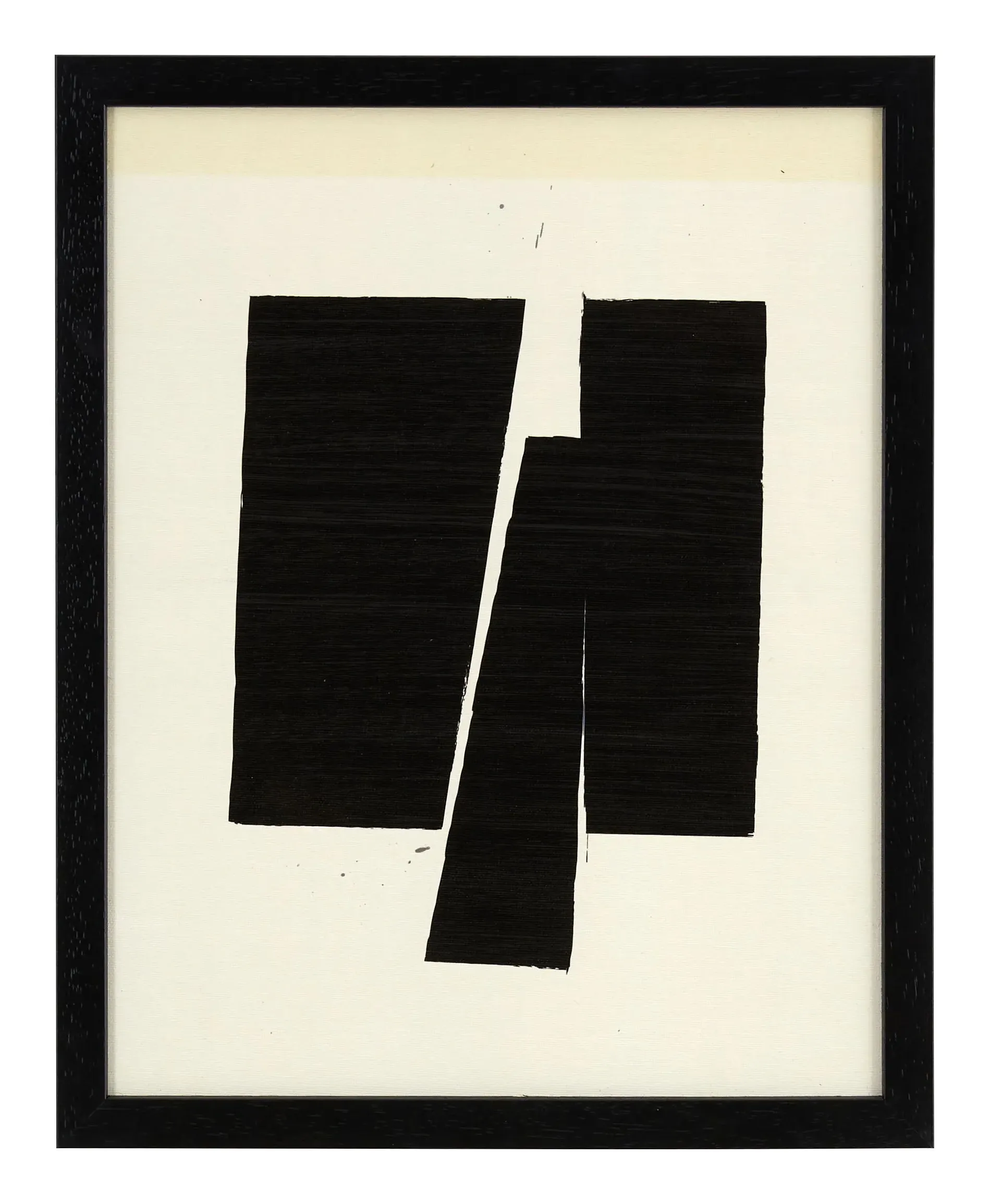 Chasm Print V Framed Wall Art - Black, Wood