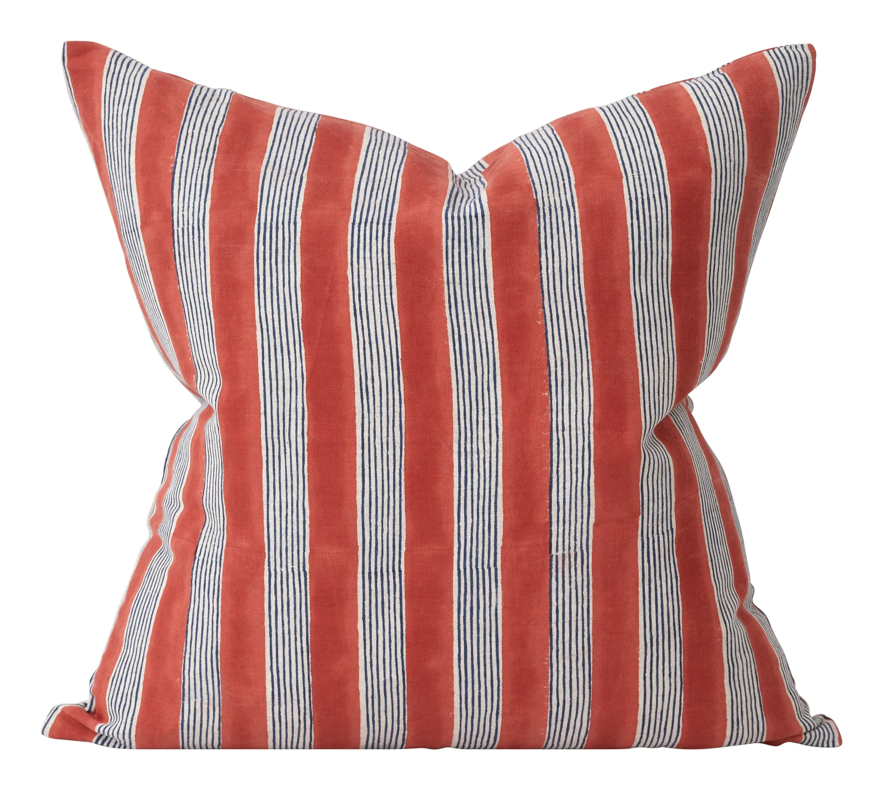 Chopra Scarlett Striped Pillow - Red, Linen image