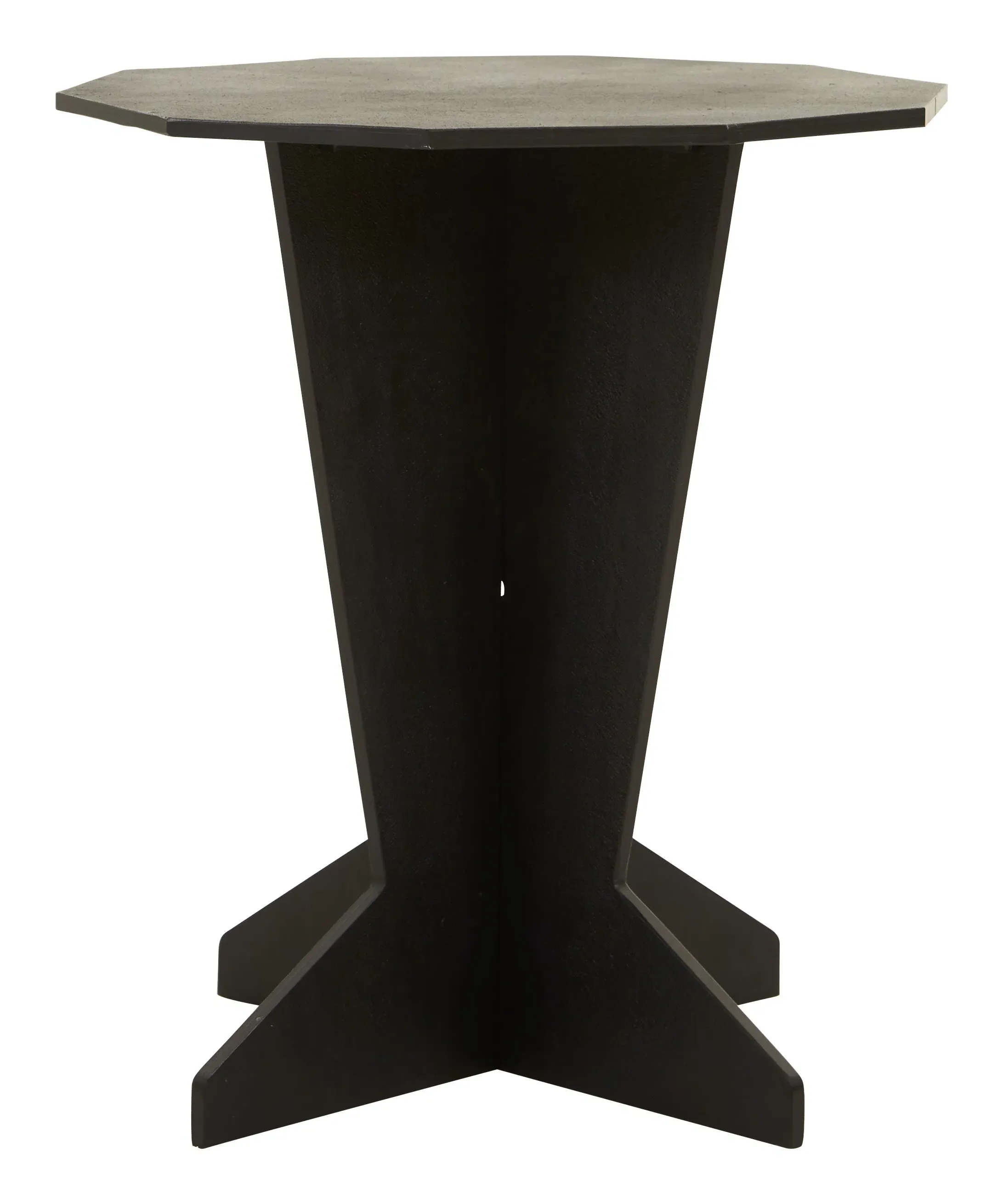 Clint Decagon Side Table - Black, Aluminum image