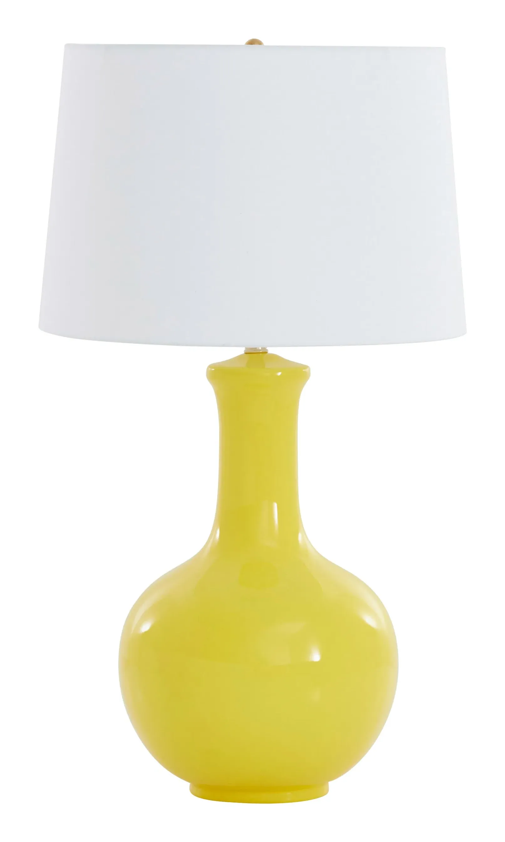 Colette Gourd-Shaped Table Lamp - Yellow, Ceramic image