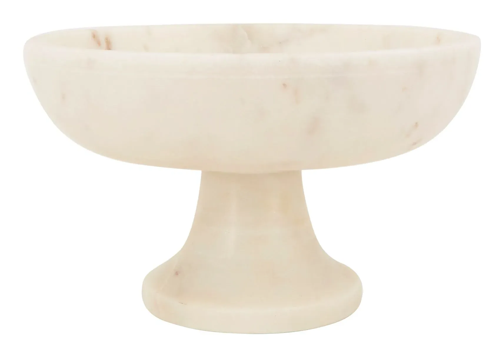 Corbin Footed Bowl - White, Marble image