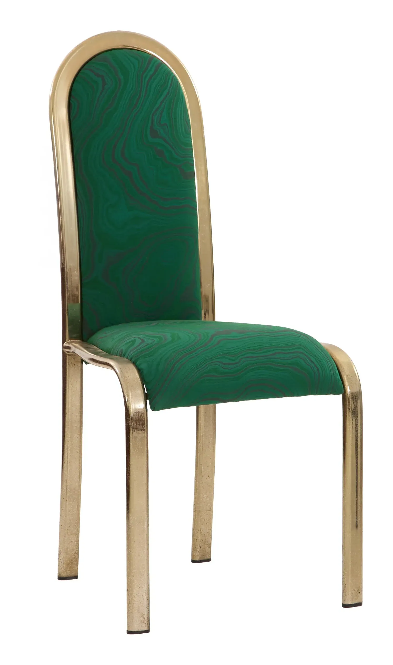 Dining Chair - Green, Brass