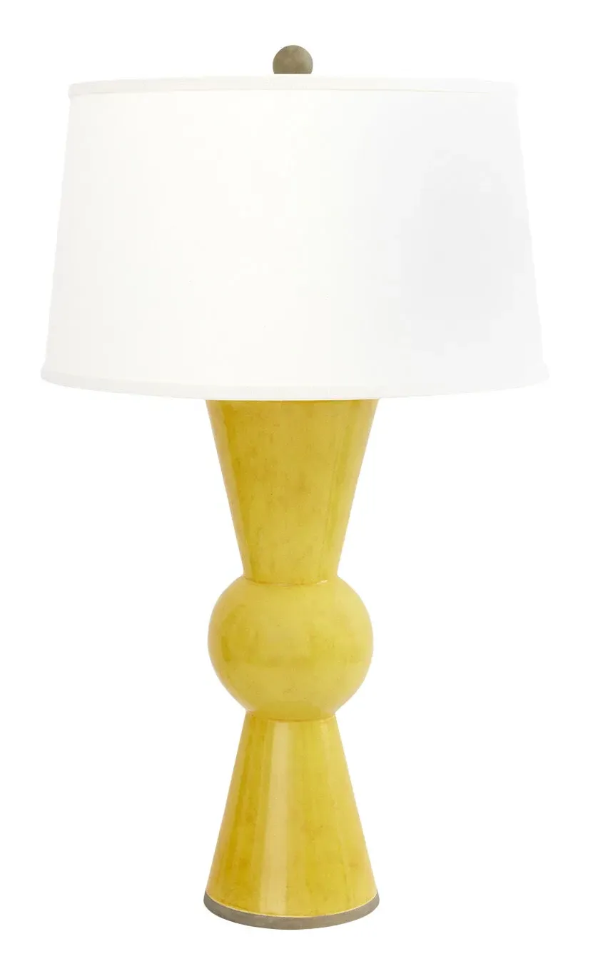 Enid Hourglass Table Lamp - Yellow, Terracotta image