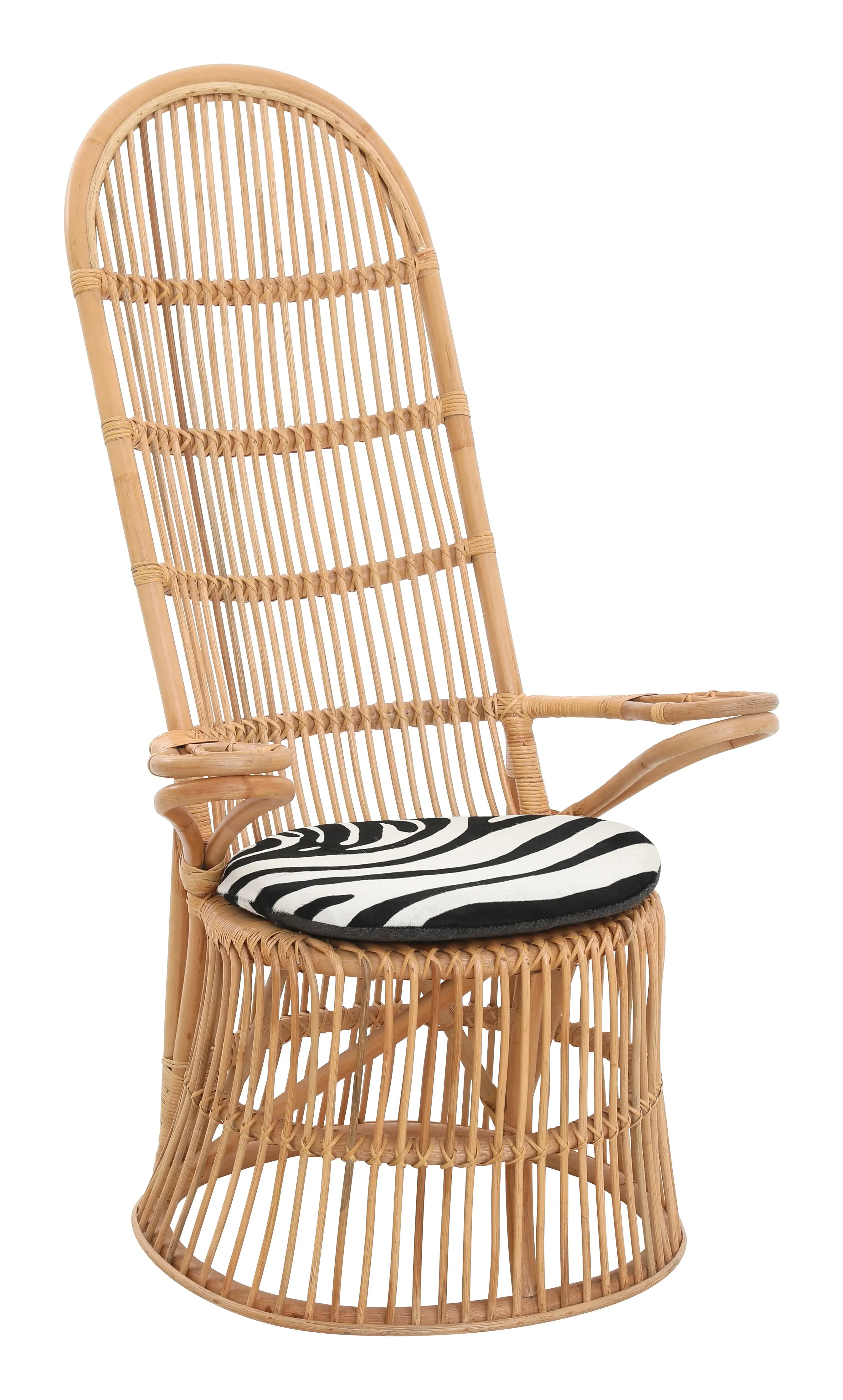 Etienne Chair - Zebra Print, Rattan image