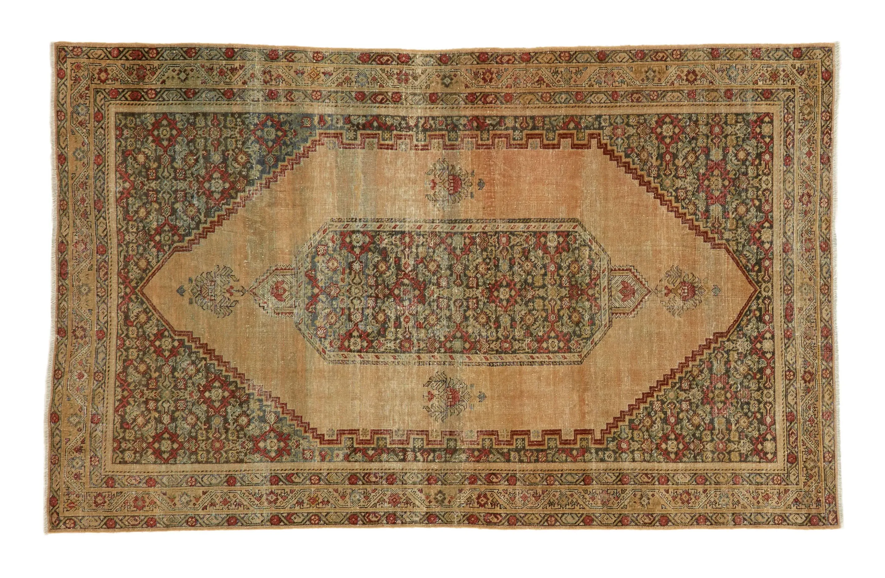 Far Sarouk Rug with Medallion Pattern - Sand, Multi-Color image