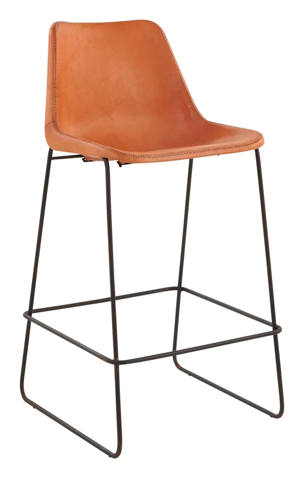Fernando Bar Stool - Natural, Leather