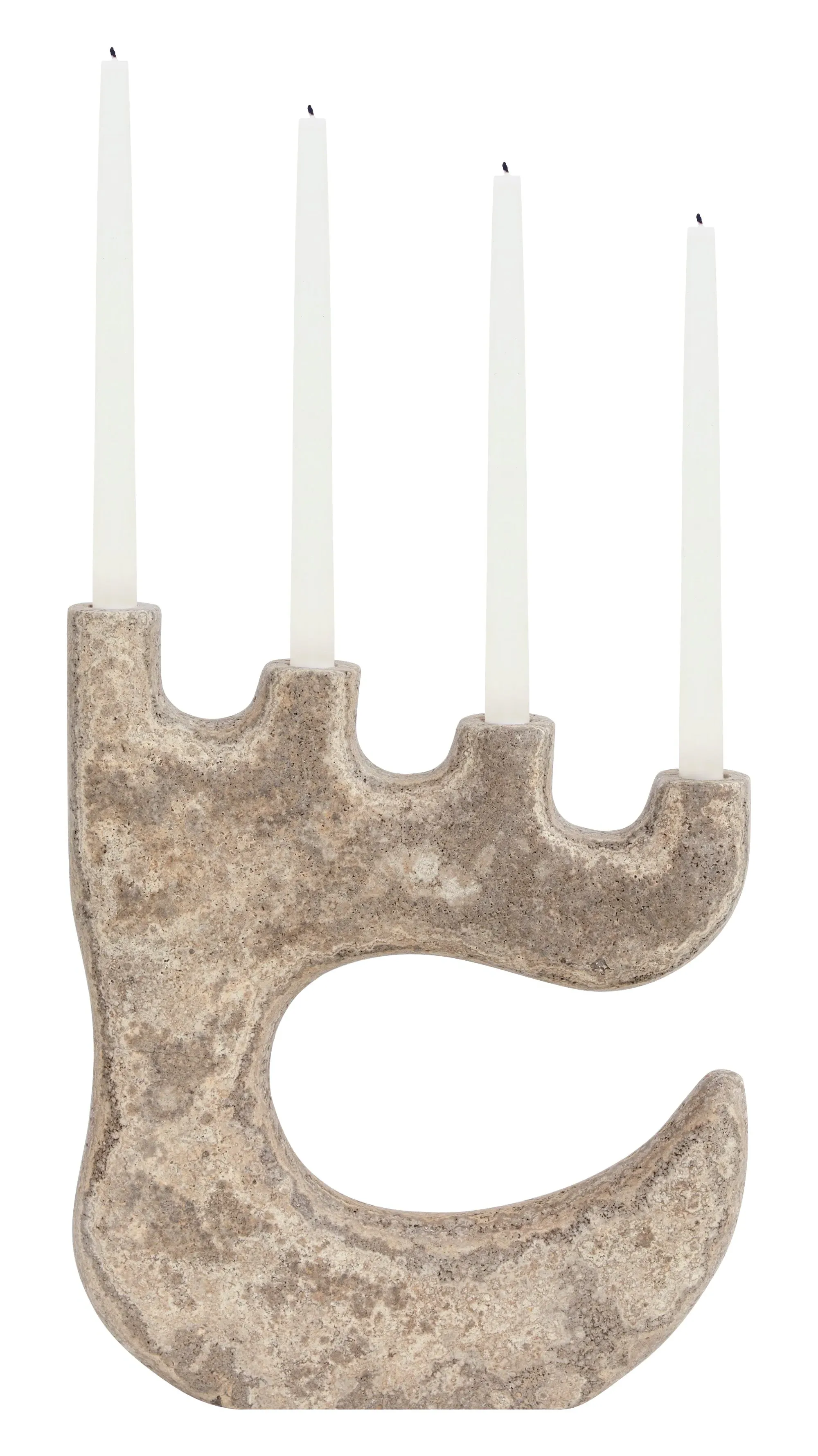 Grotto Stepped Candelabra - Travertine image
