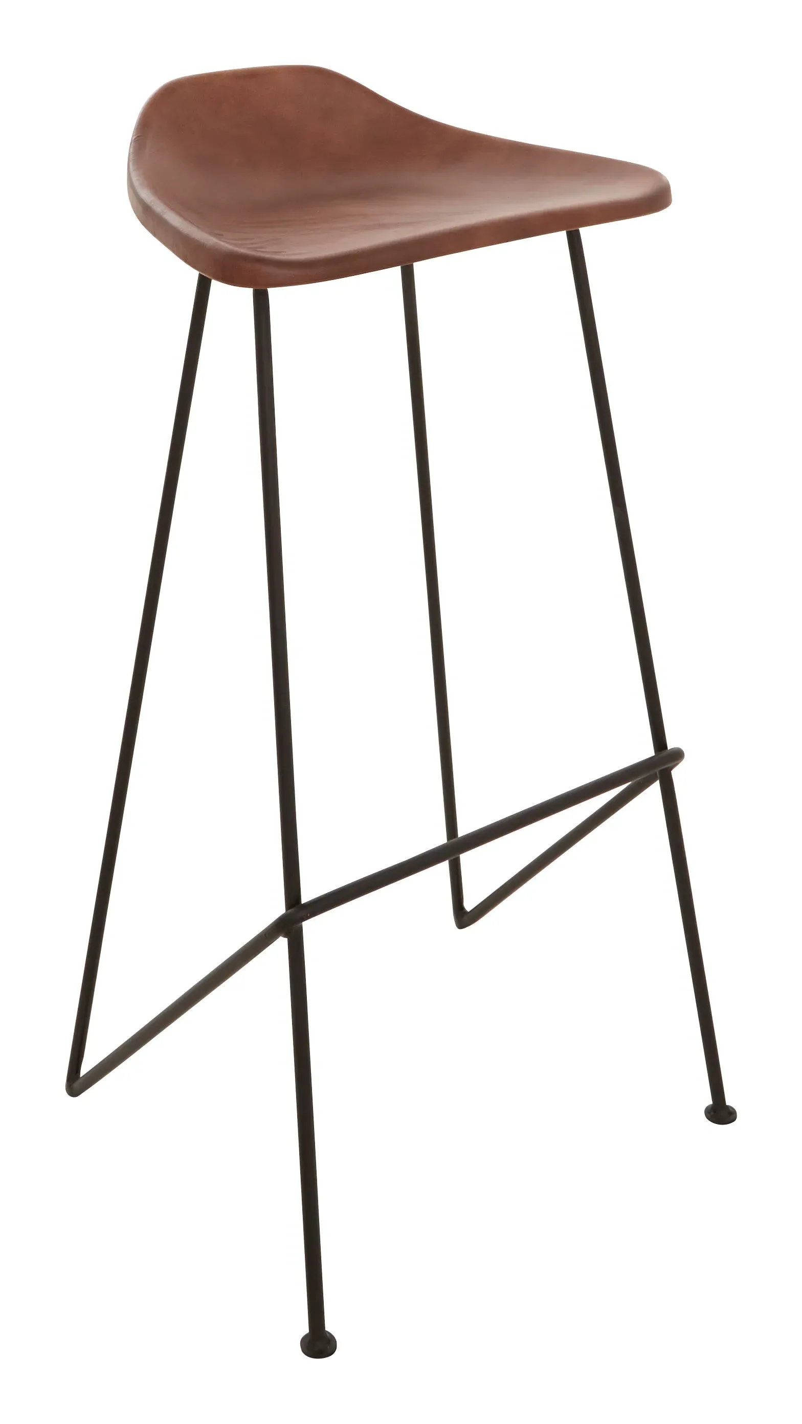 Hector Bar Stool - Brown, Leather image