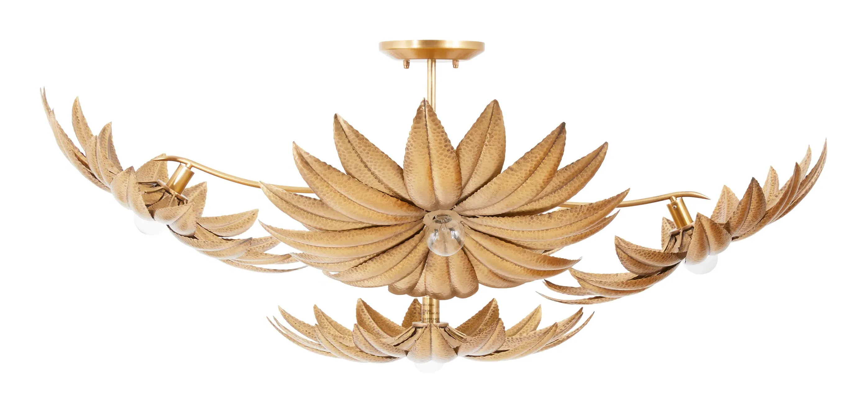 Helena Semi-Flush Mount - Brass