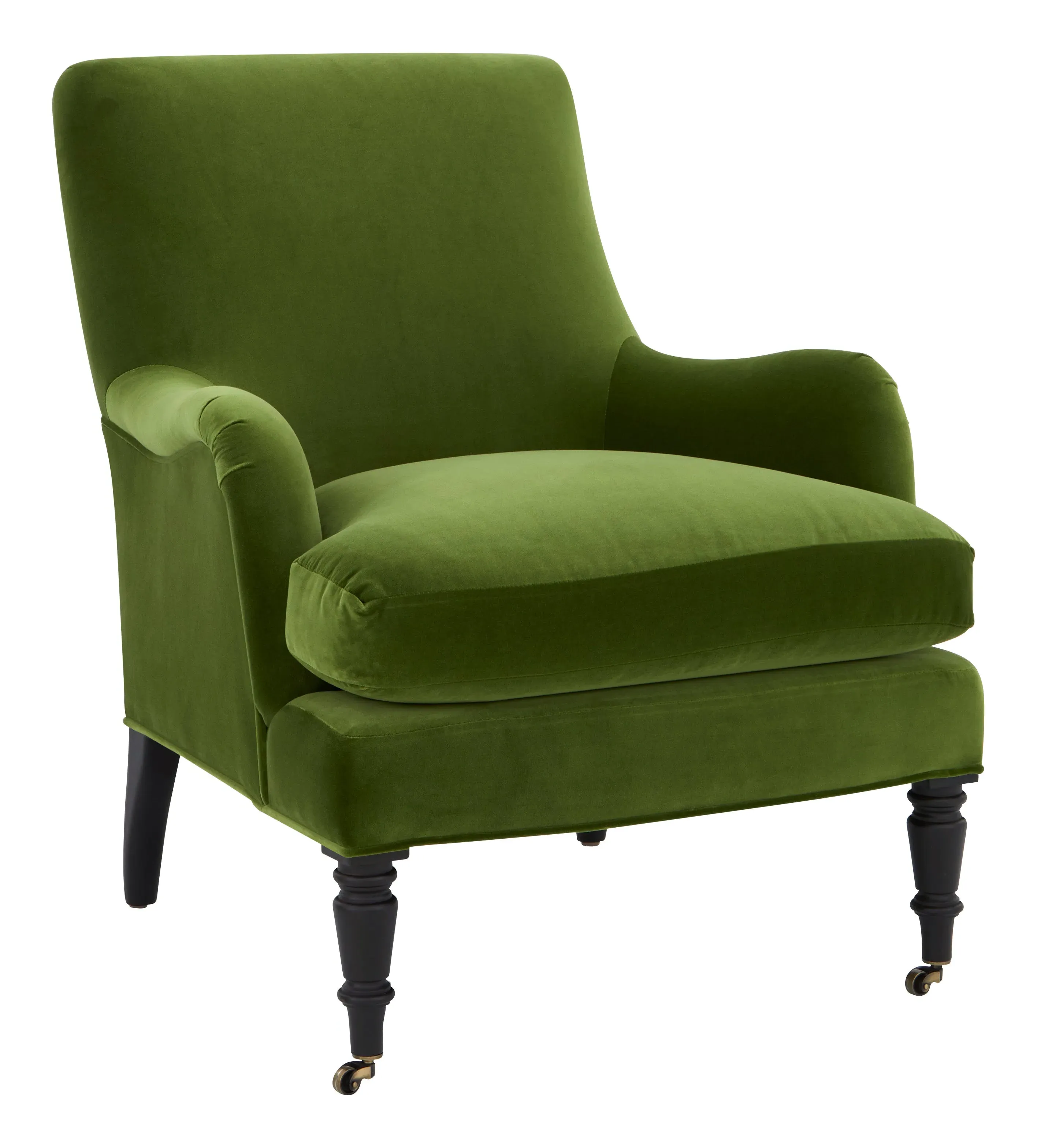 Holmes Armchair with Casters - Jade, Velvet image