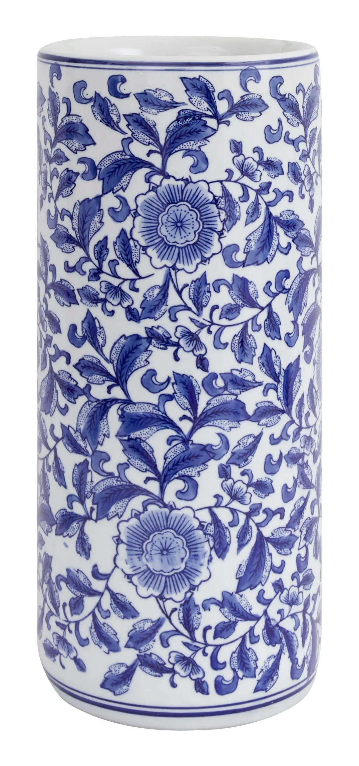 Jiao Cylindrical Umbrella Stand - White, Ceramic image