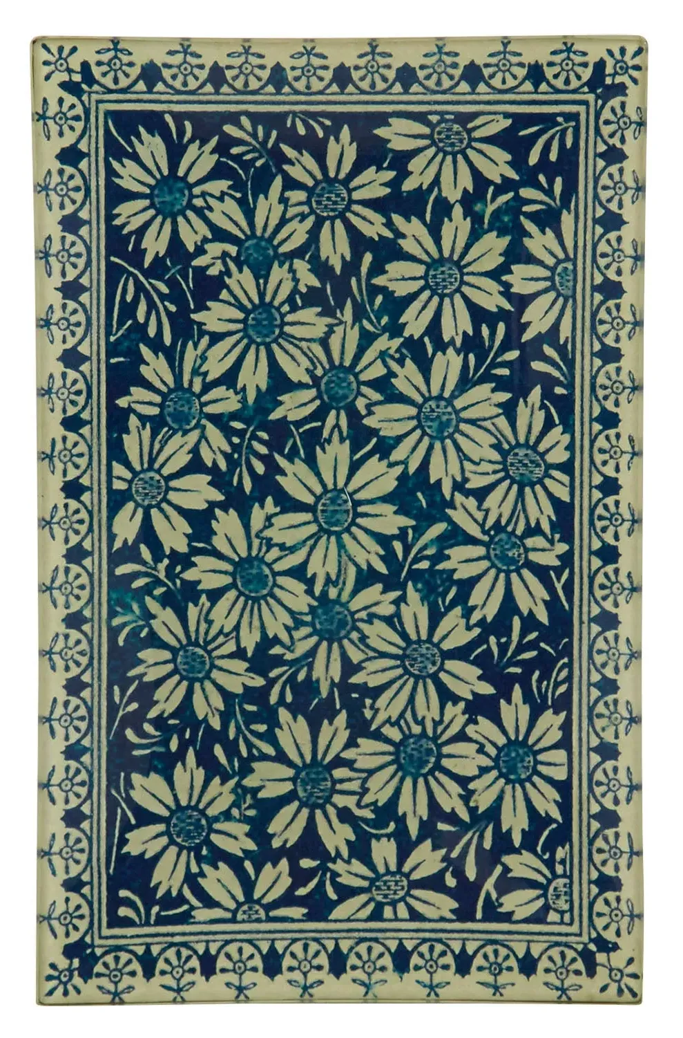 John Derian Daisy Card Back Tray - Handblown Glass image