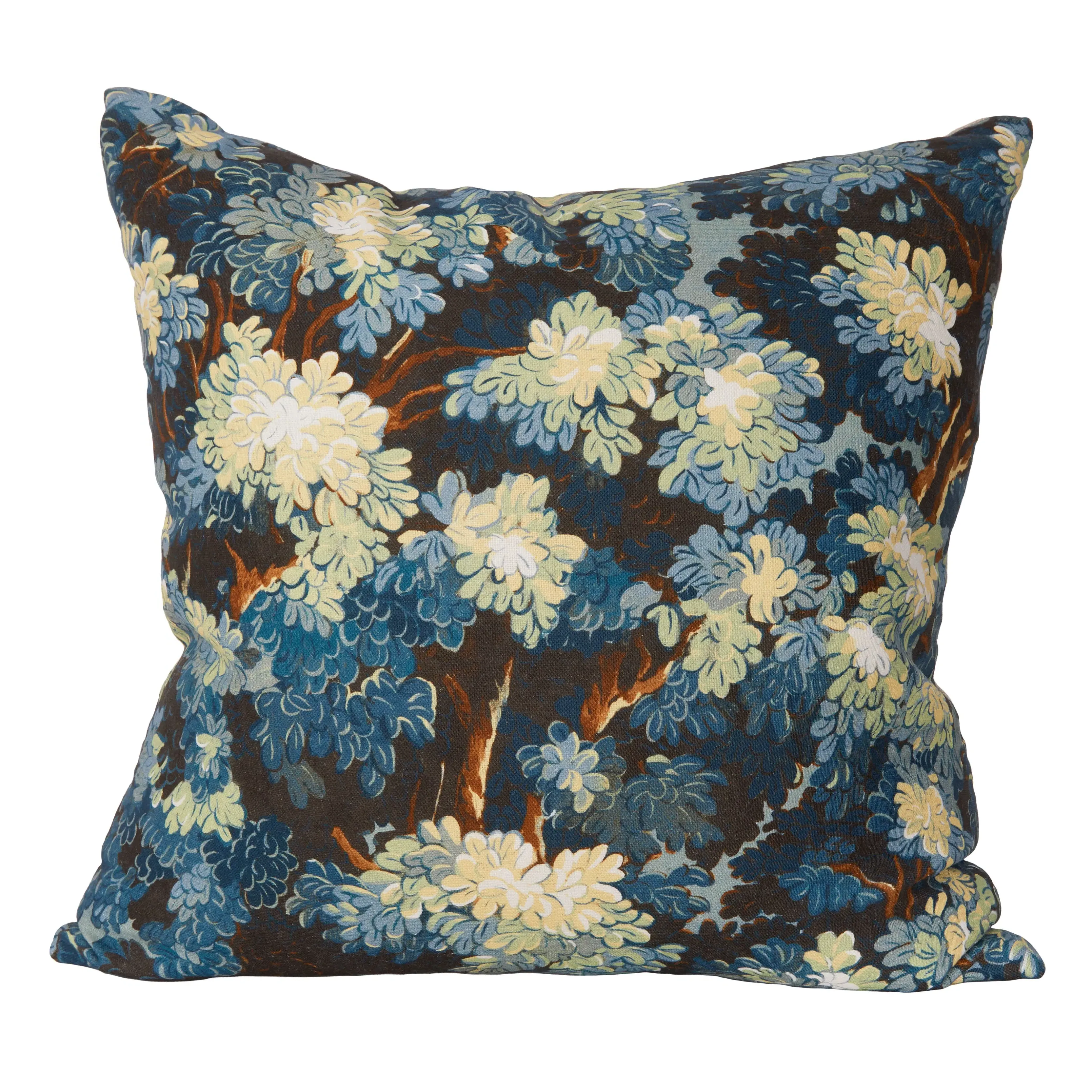 Joli Bois Square Pillow - Blue, Linen image