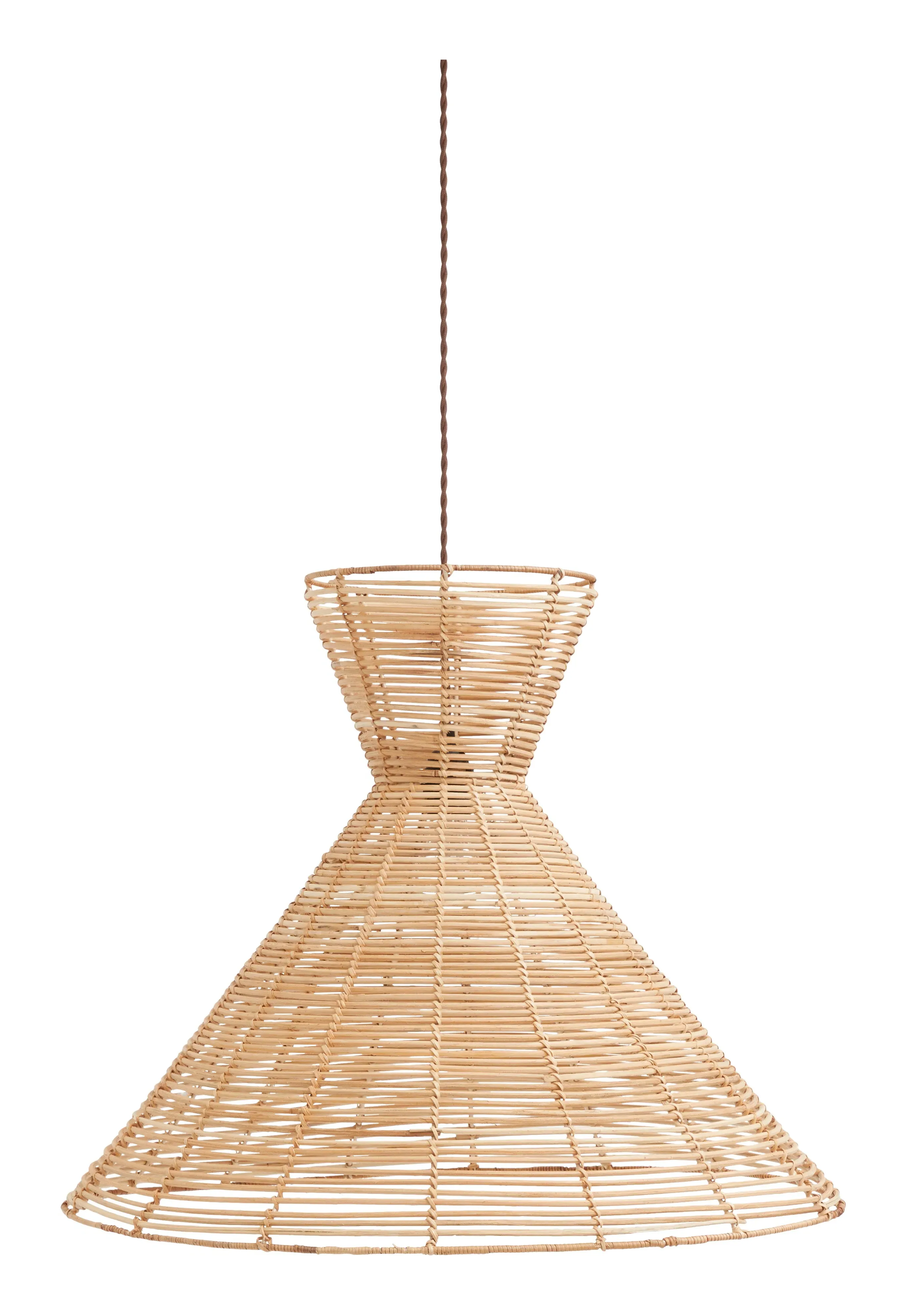 Keiko Hourglass Pendant Light - Brown, Rattan image