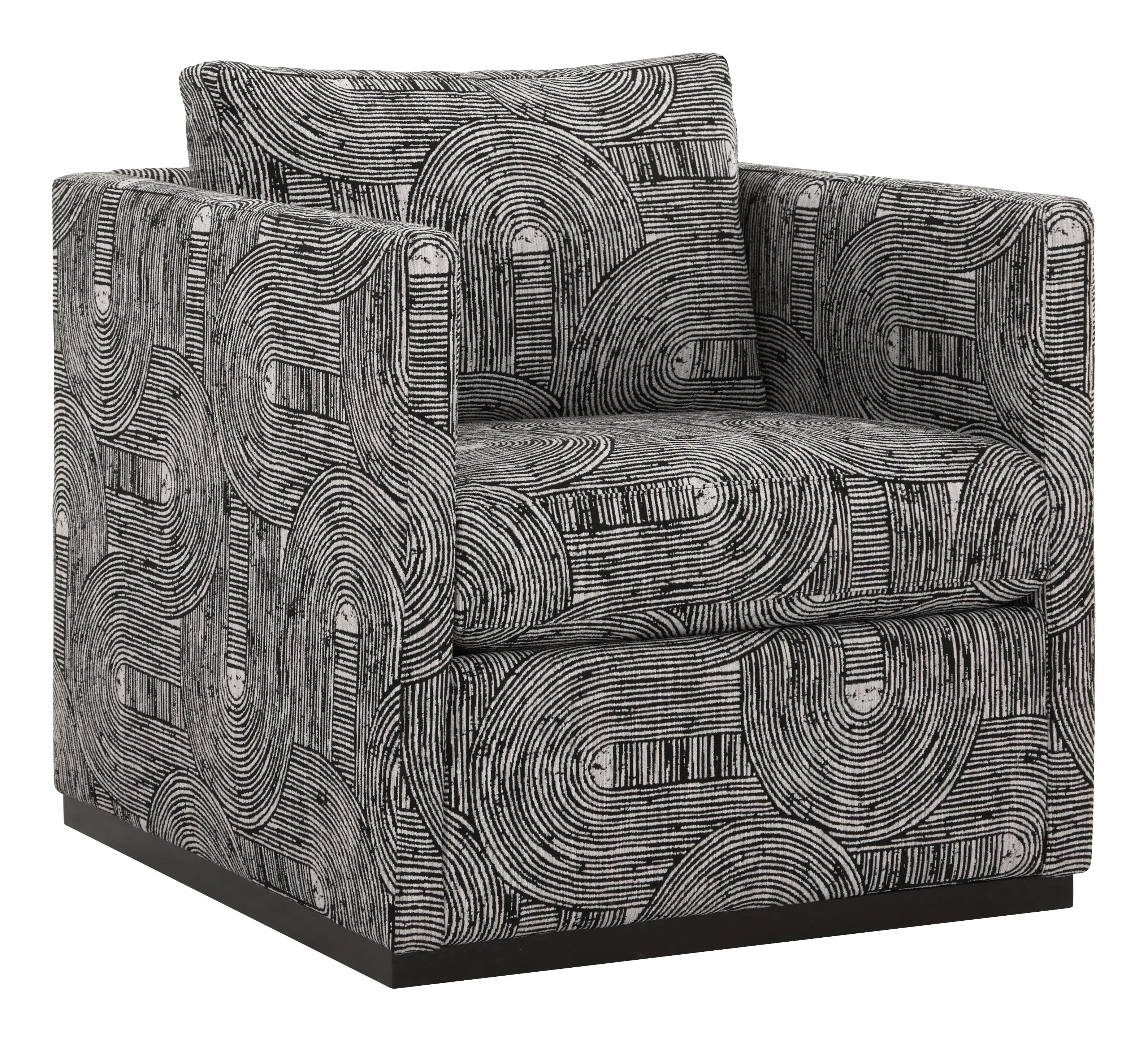 Kendrick Swivel Chair - Black and White image
