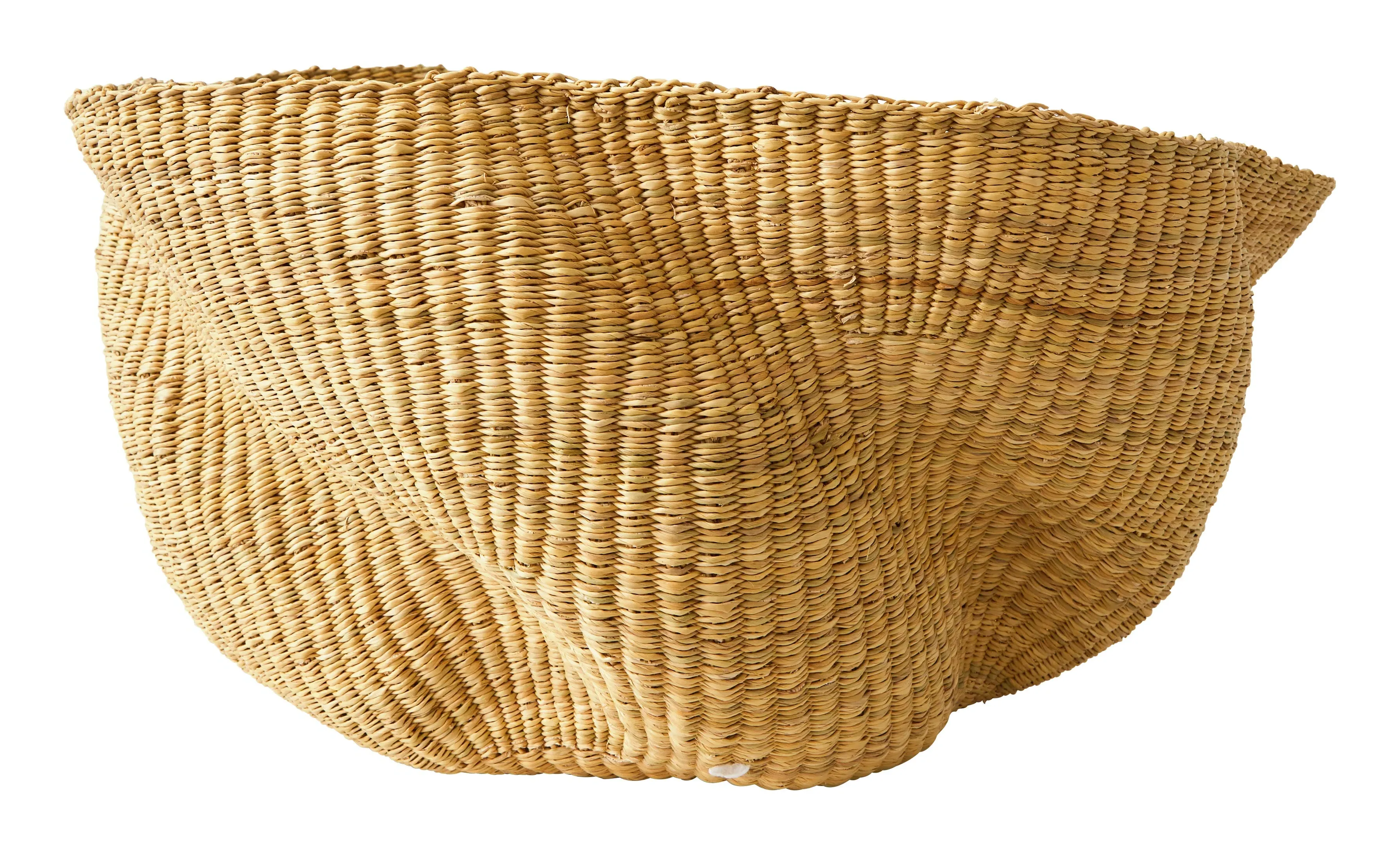 Kwami Round Storage Basket - Natural, Vetiver Grass image