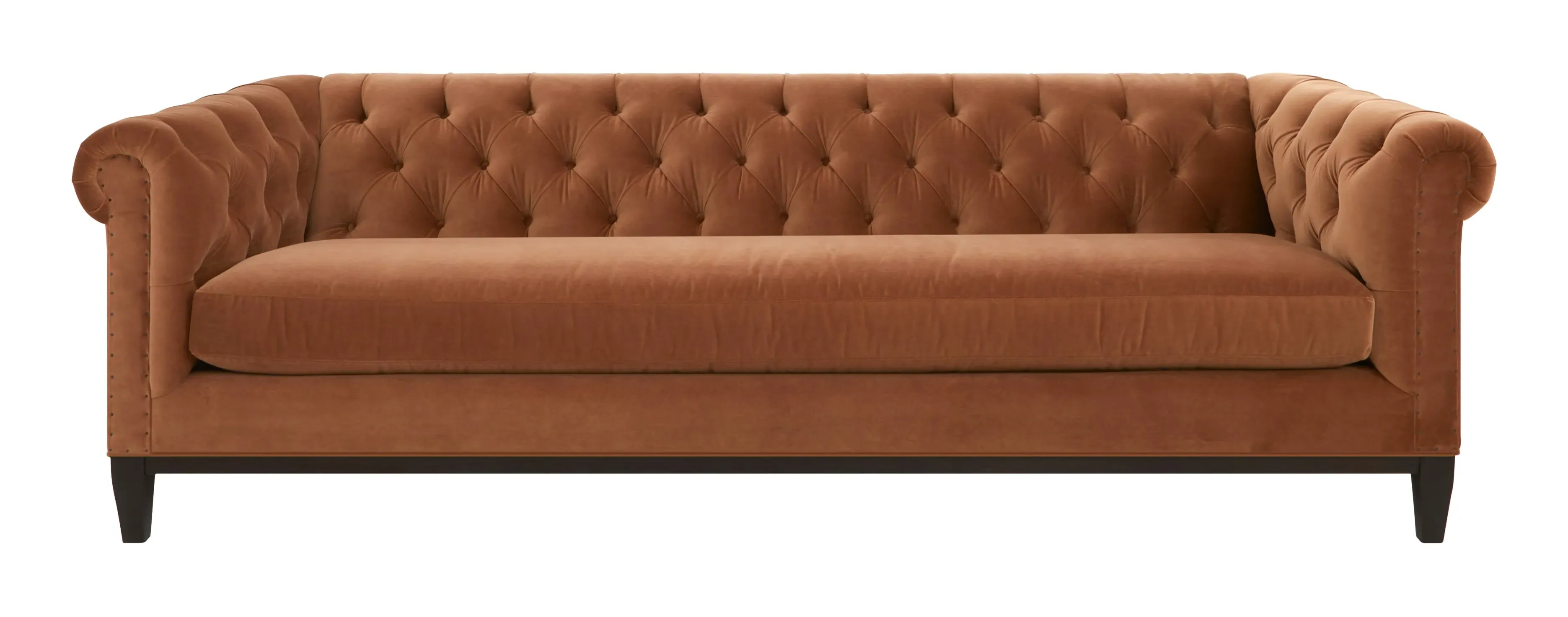 Lachlan Chesterfield Sofa with Button Tufting - Spice, Velvet image