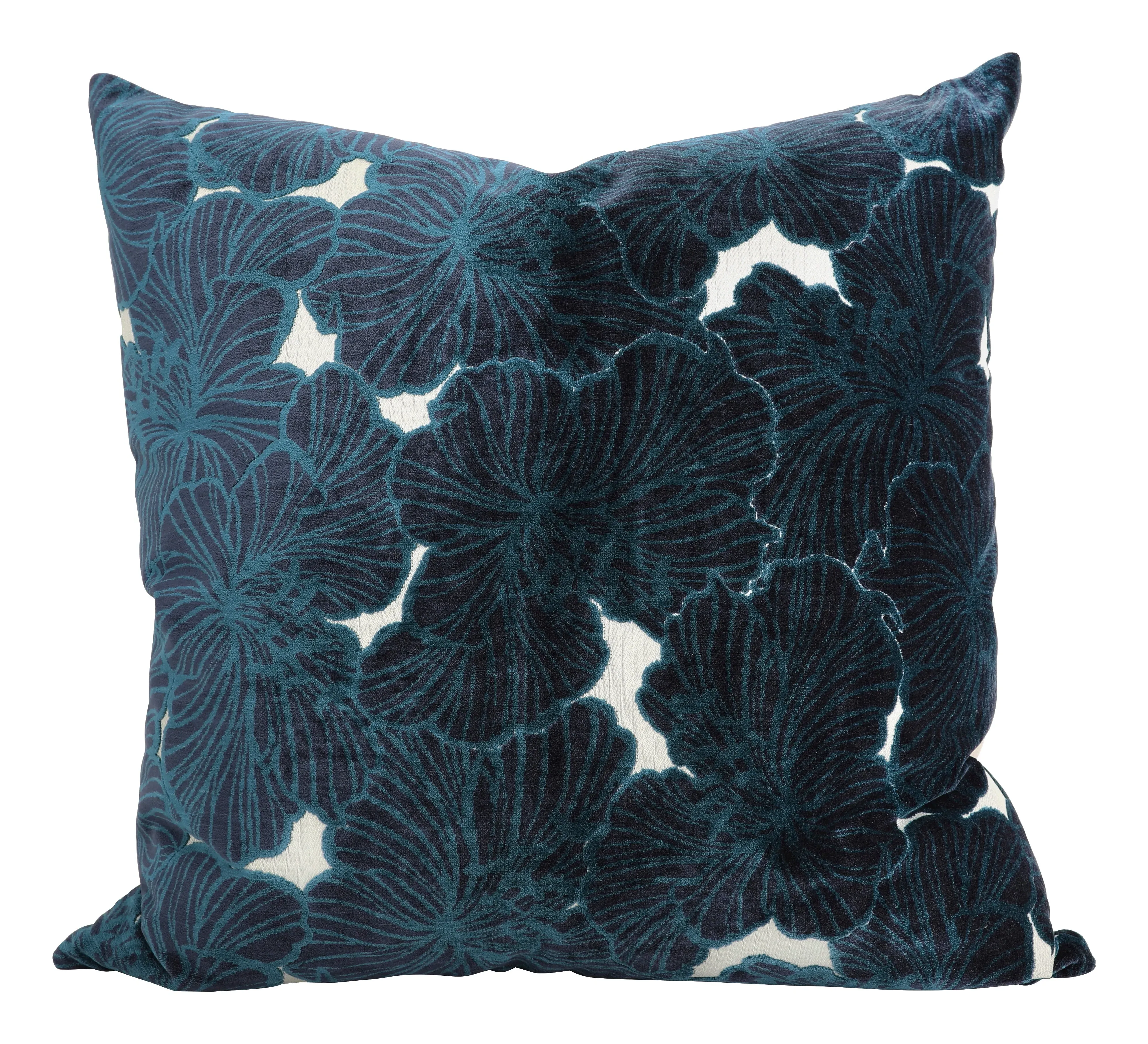 Lanai Sapphire Throw Pillow - Blue, Velvet image