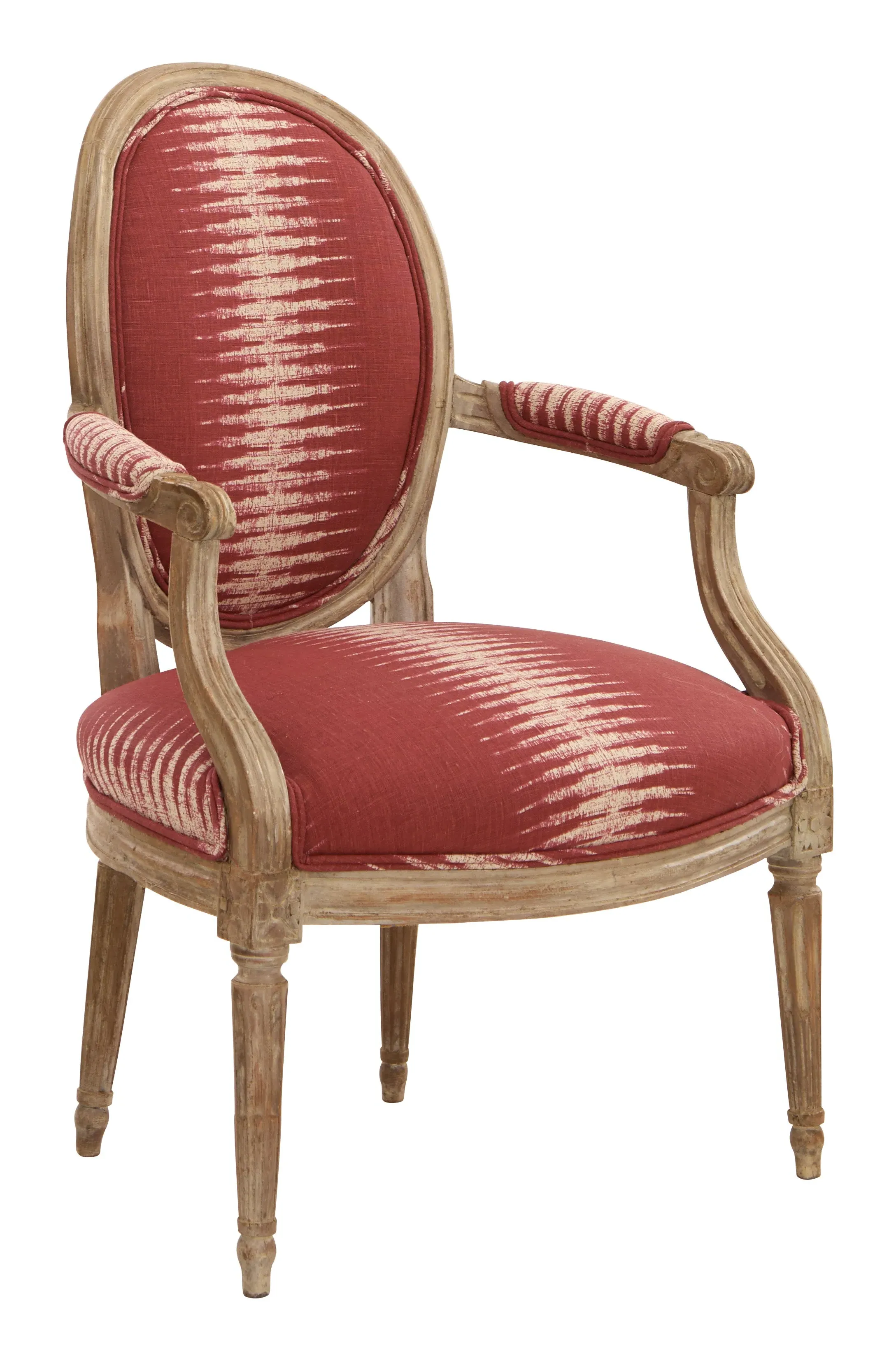Louis XVI Ikat Armchair - Pomegranate image