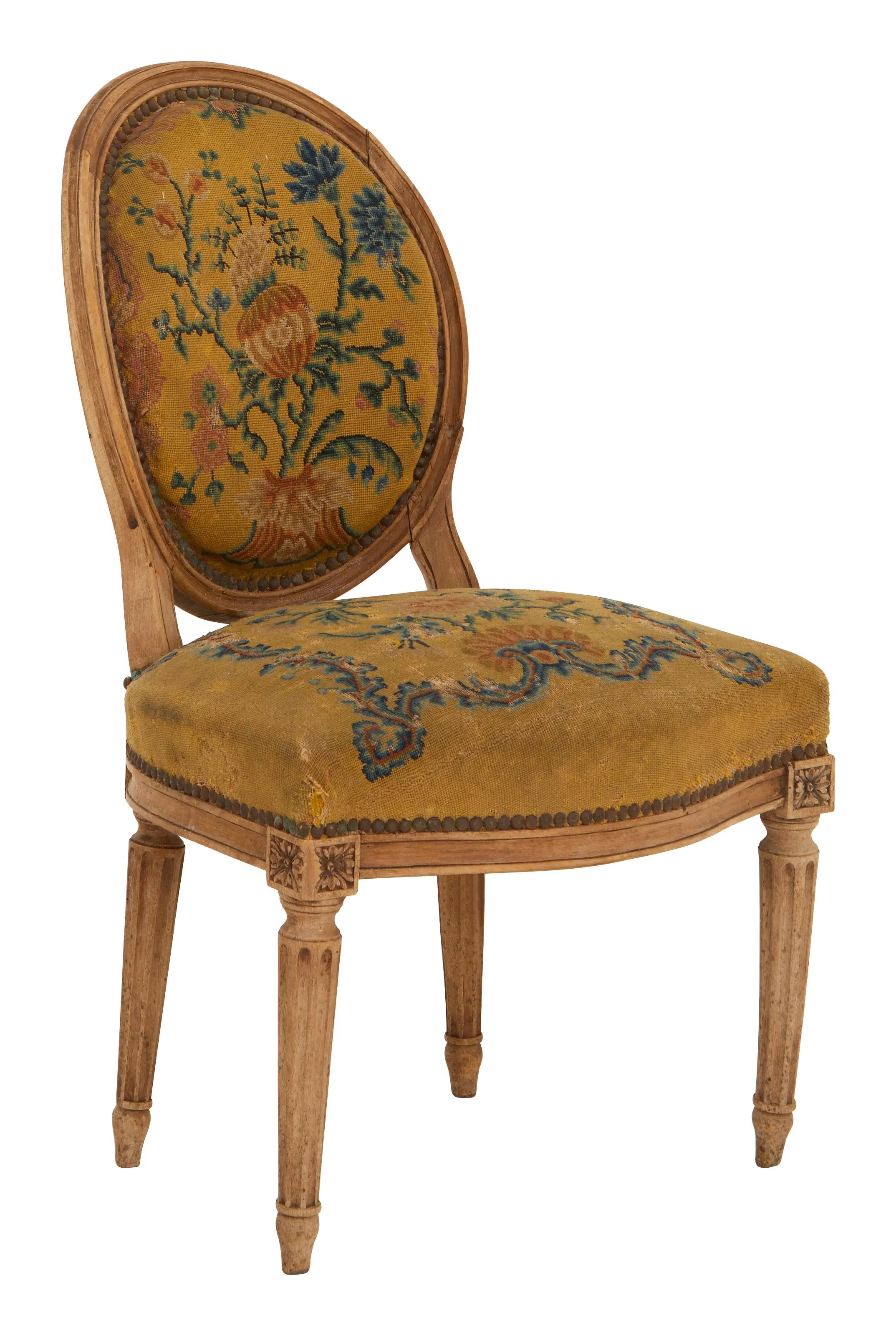 Louis XVI Oval Back Chair - Needlepoint
