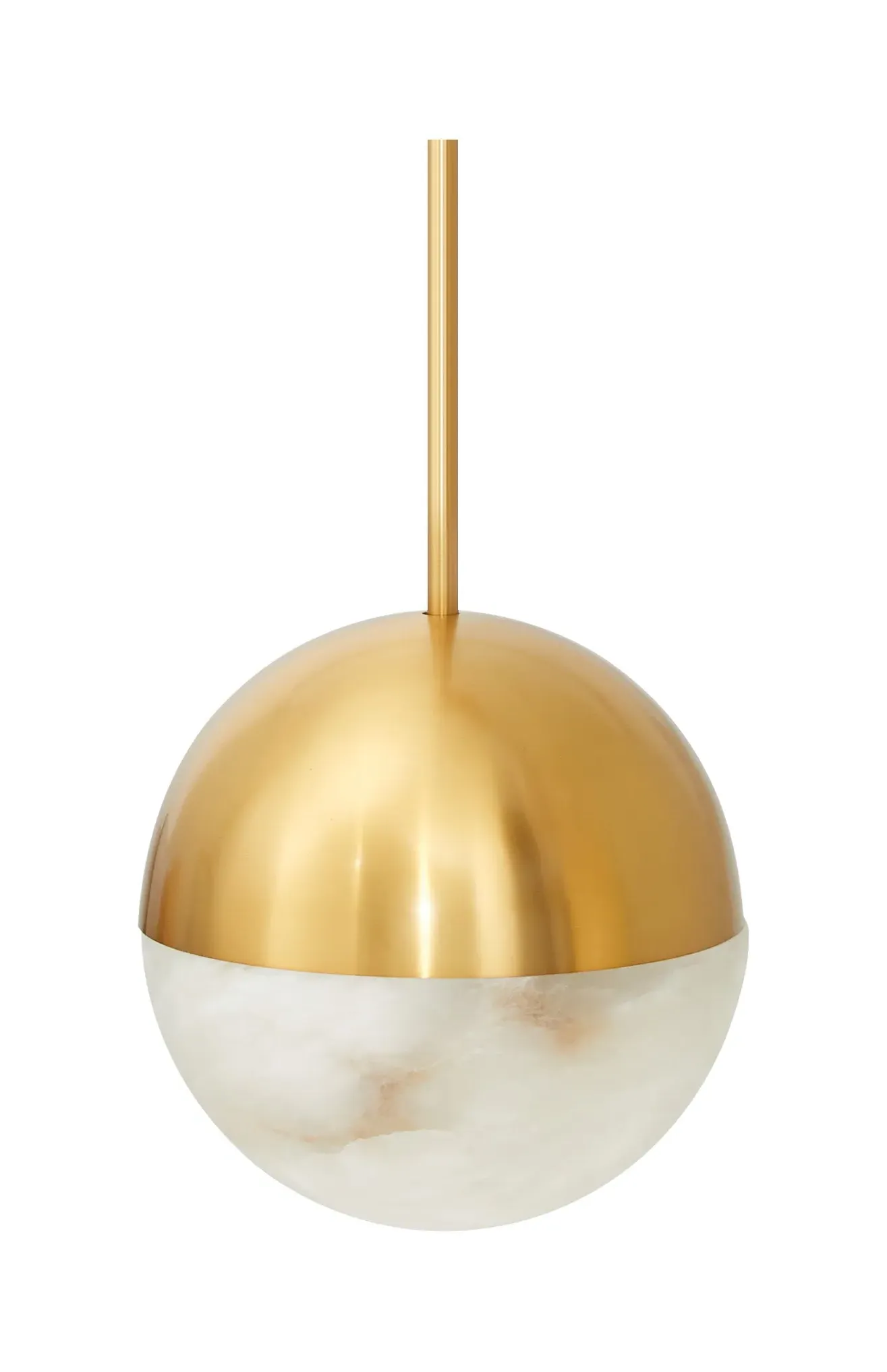 Luxor Globe Pendant Light - Brass, Alabaster image
