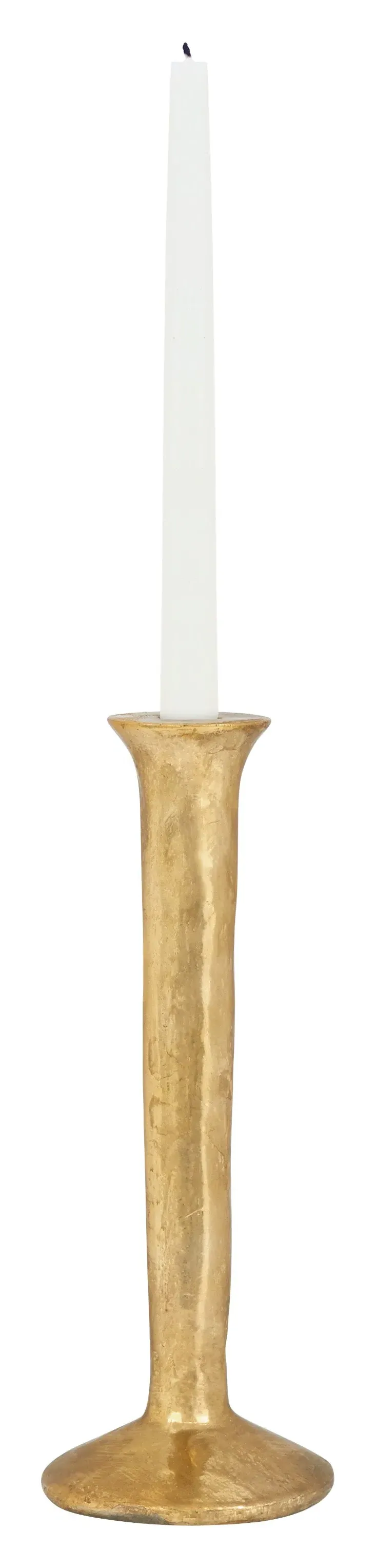 Magna Spool-Shaped Candlestick - Gold, Polyresin image